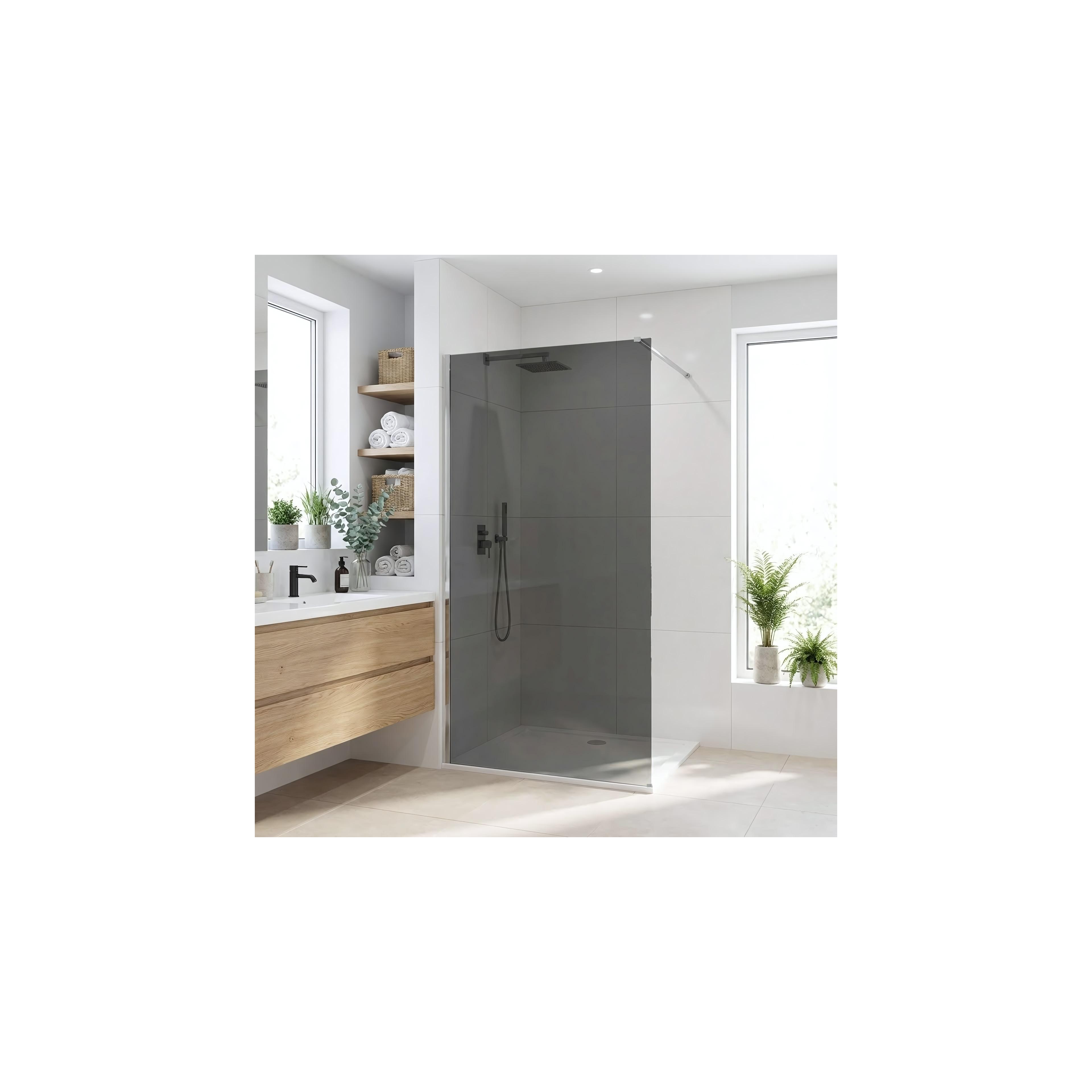 Duschvägg Walk-In Rea Flexi Grey / Chrome 90