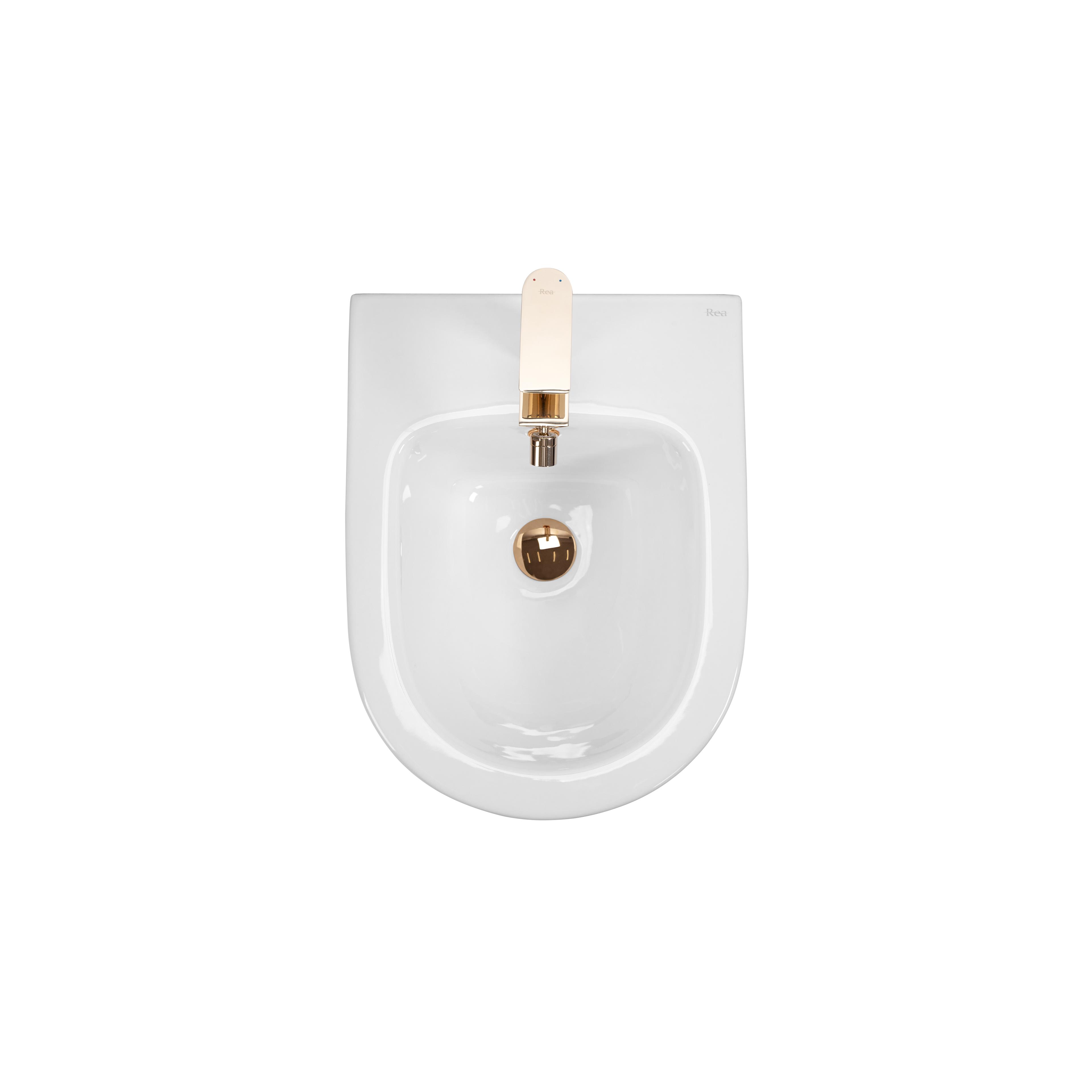 "Rea Carlo Mini White Gold Edge" pakabinamas bidė