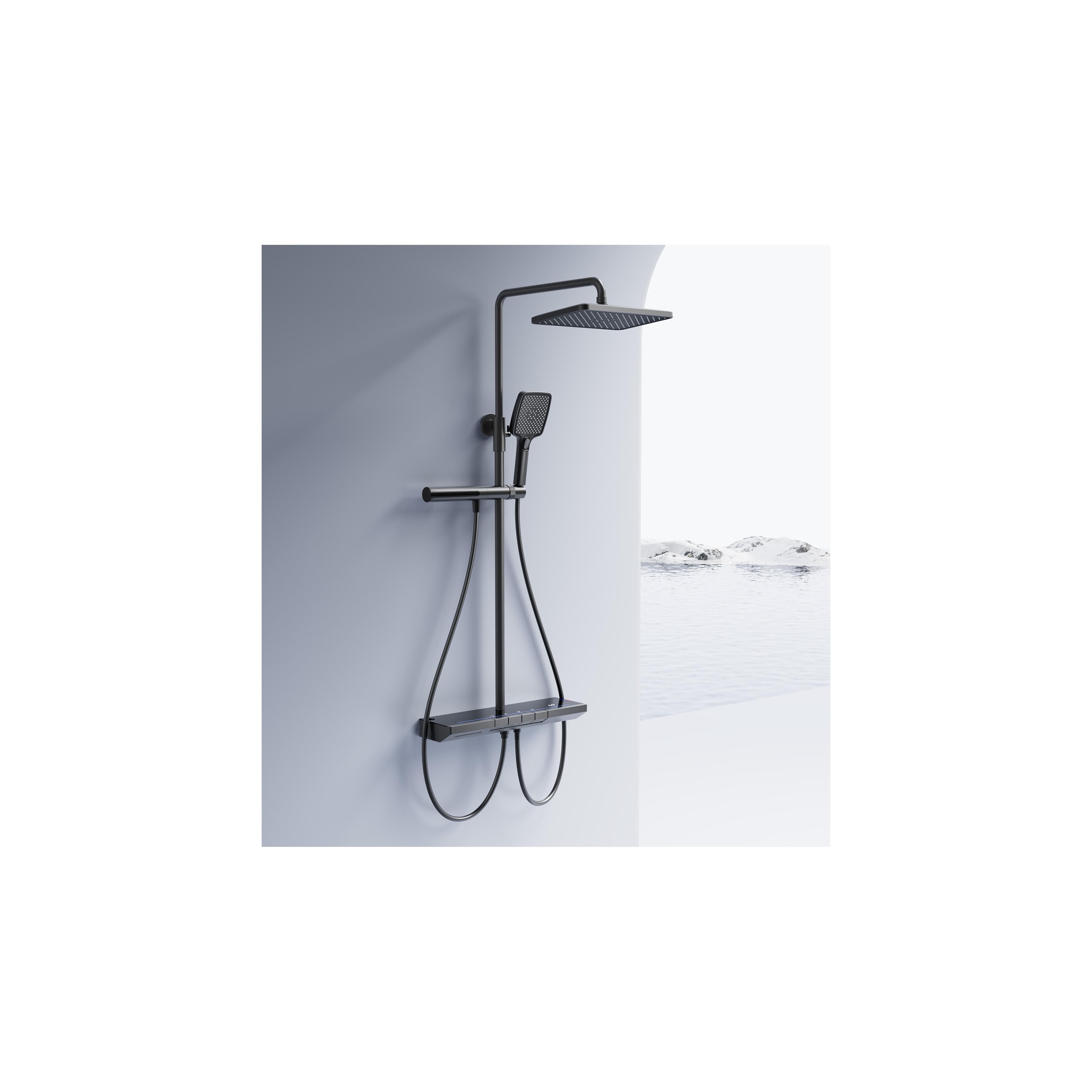 Duschgarnitur mit Thermostat REA Pedro Titanium