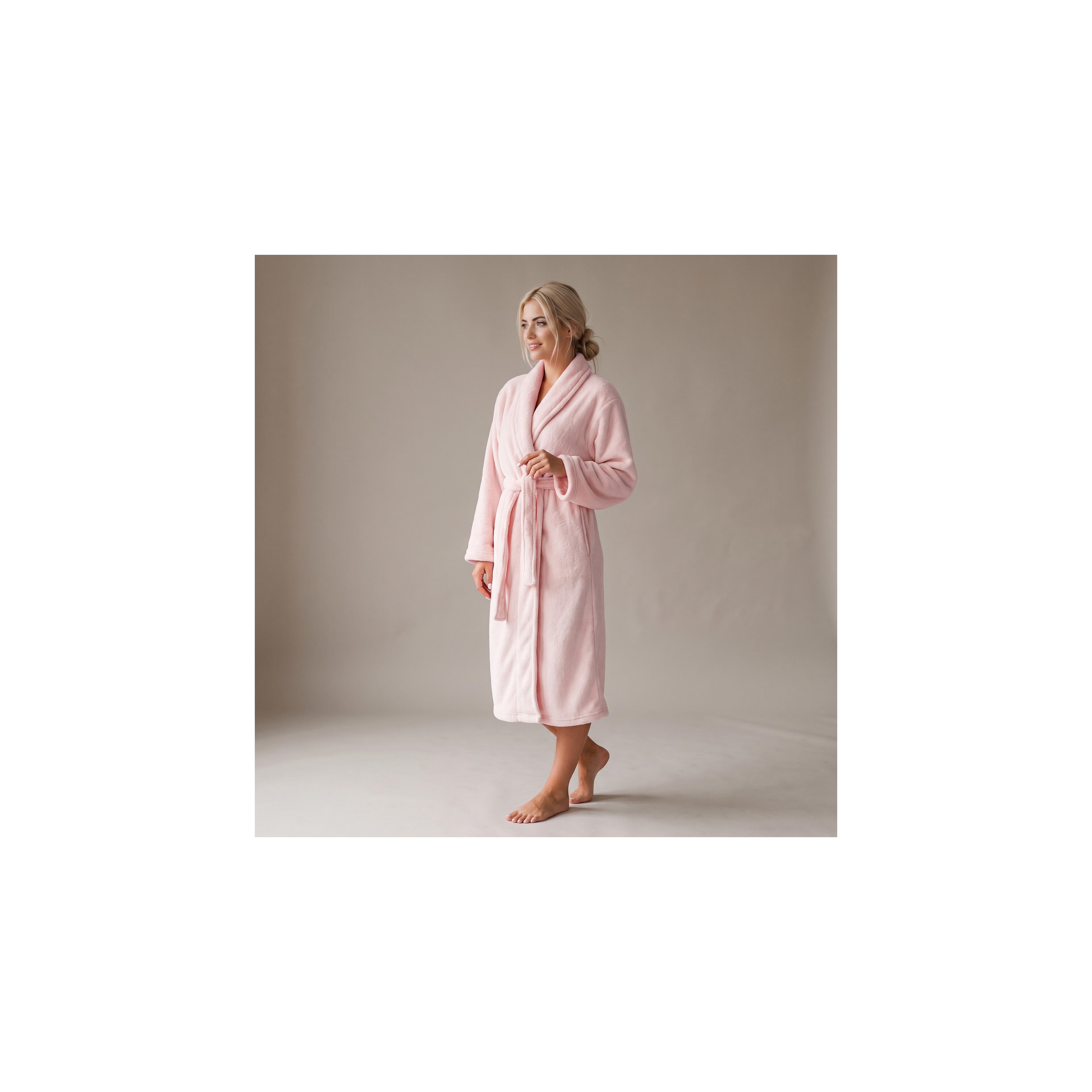 Szlafrok damski Sally Powder Pink L/XL