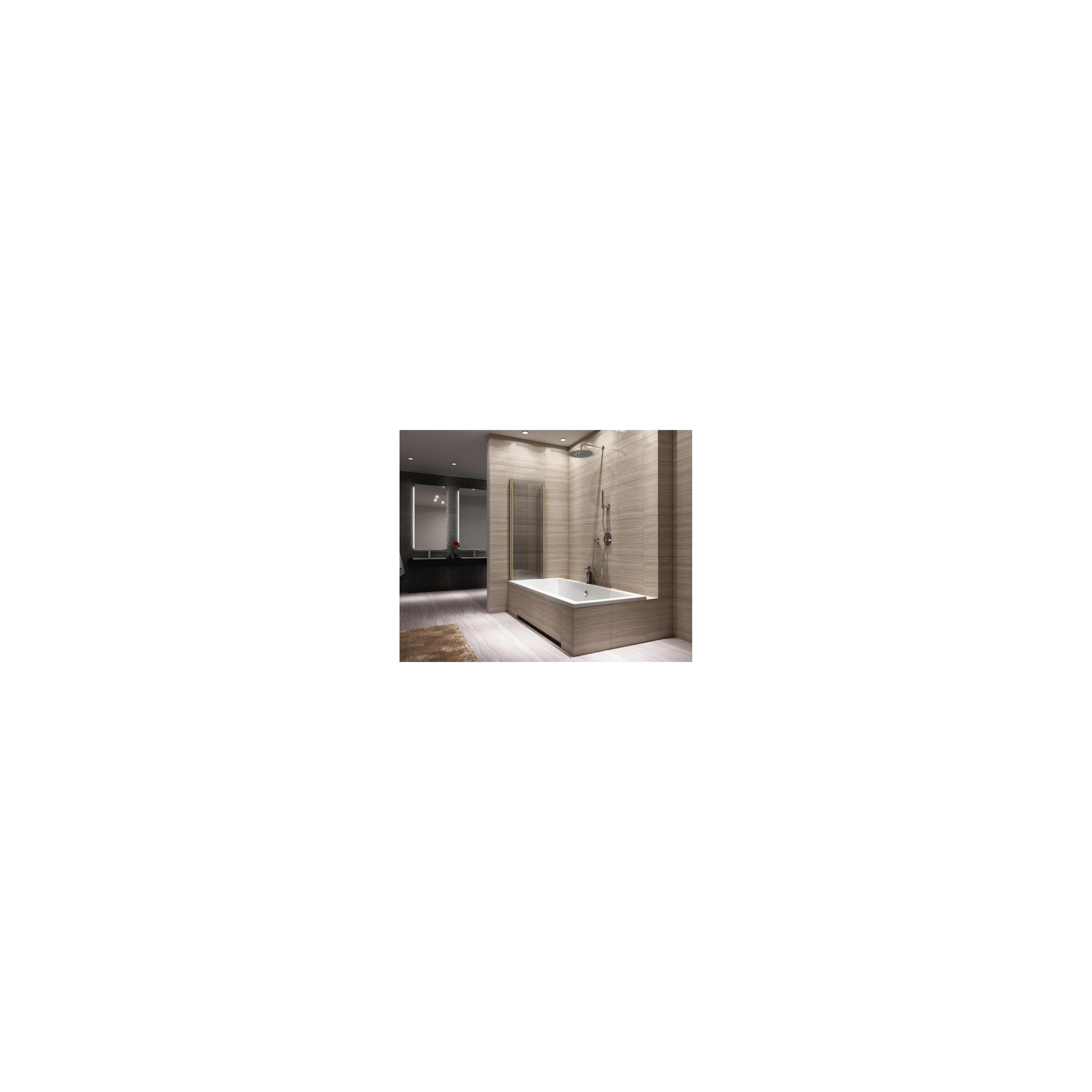bathtub screen Rea Agat-2 100 BRUSH GOLD