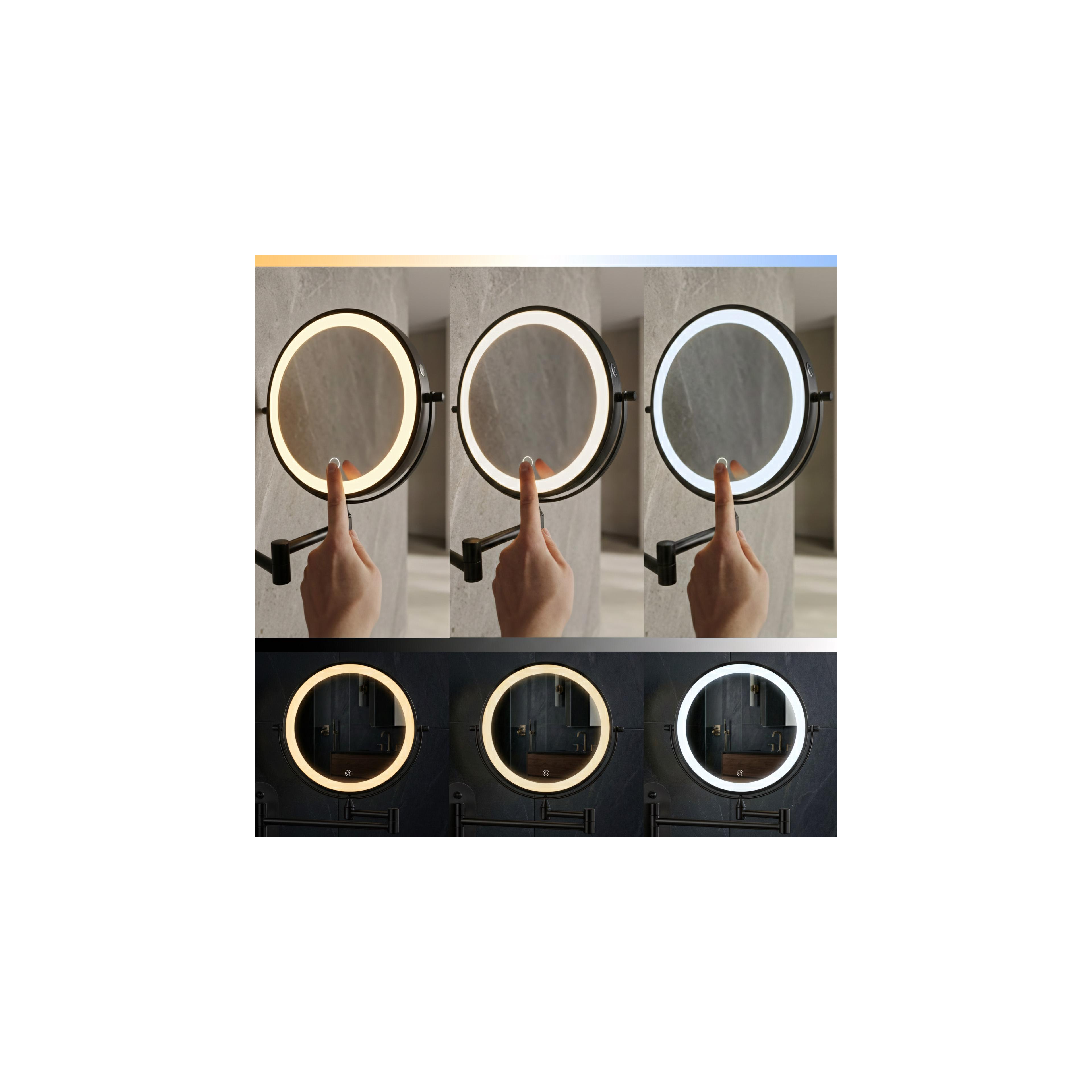 Mirror LED Glow Black