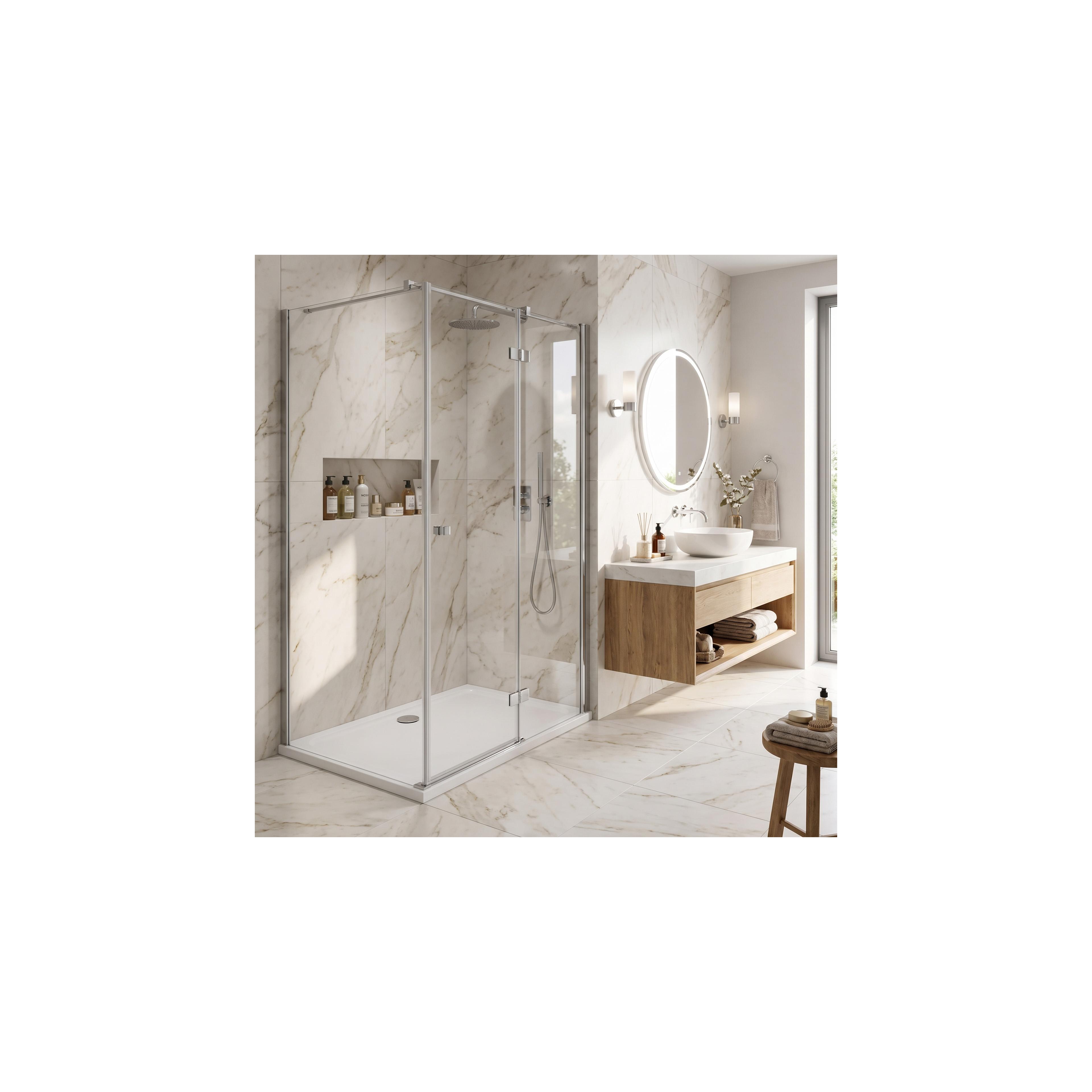 Akrylfat till dusch Rea Belmond vit 80x100 Chrome