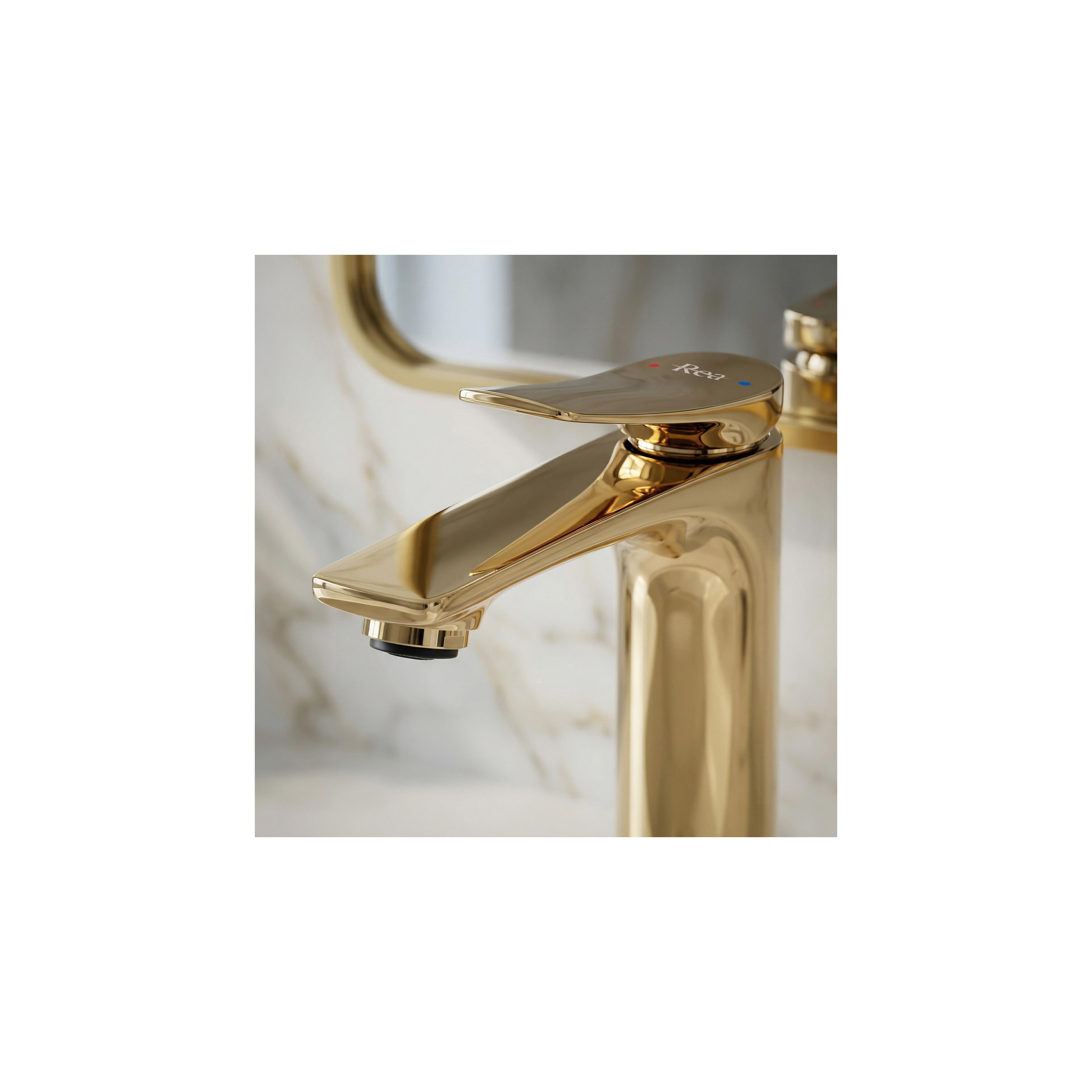 Bathroom faucet PREMIUM Rea Vision Gold Low
