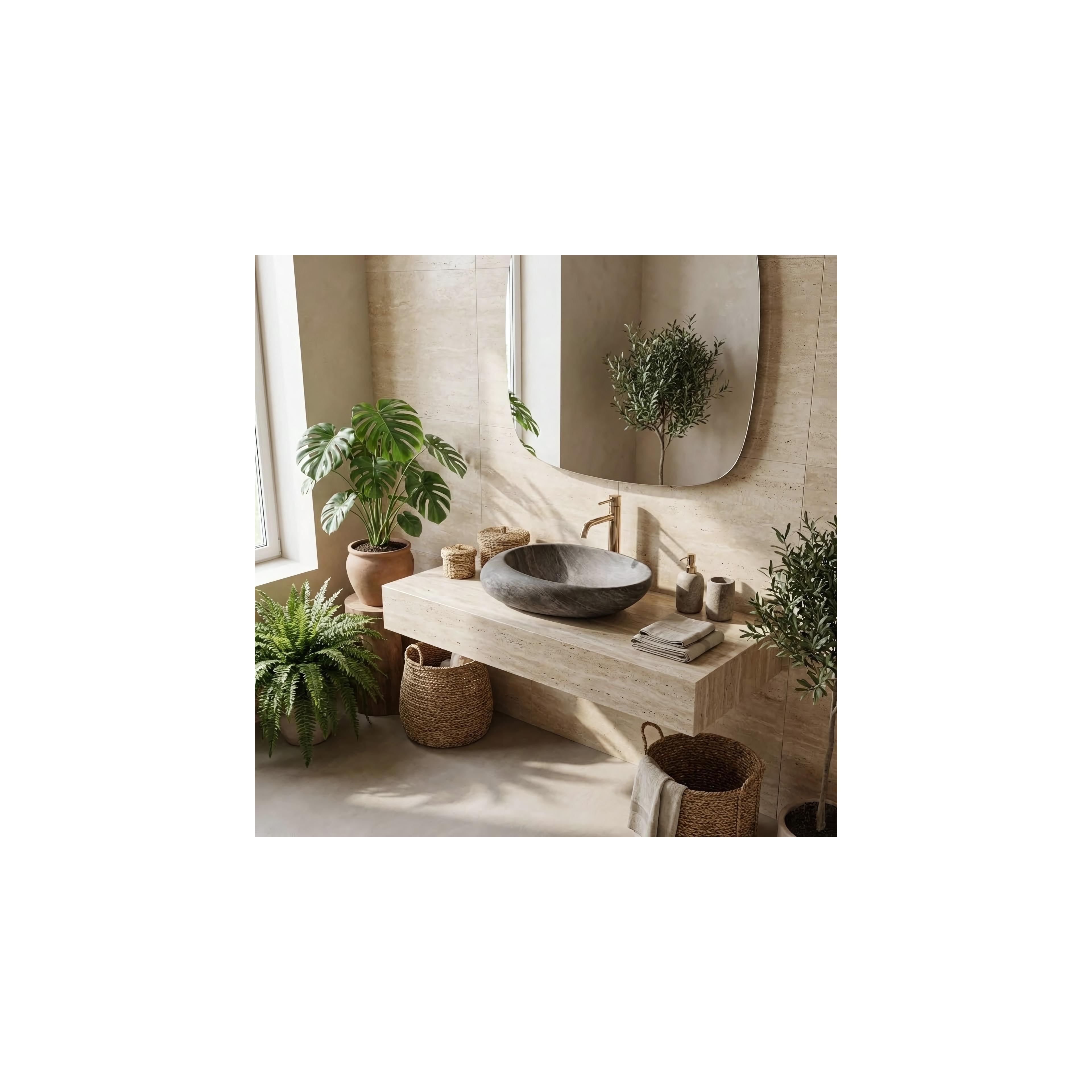 Aufsatzwaschbecken Rea Roxy A Stone D. Grey