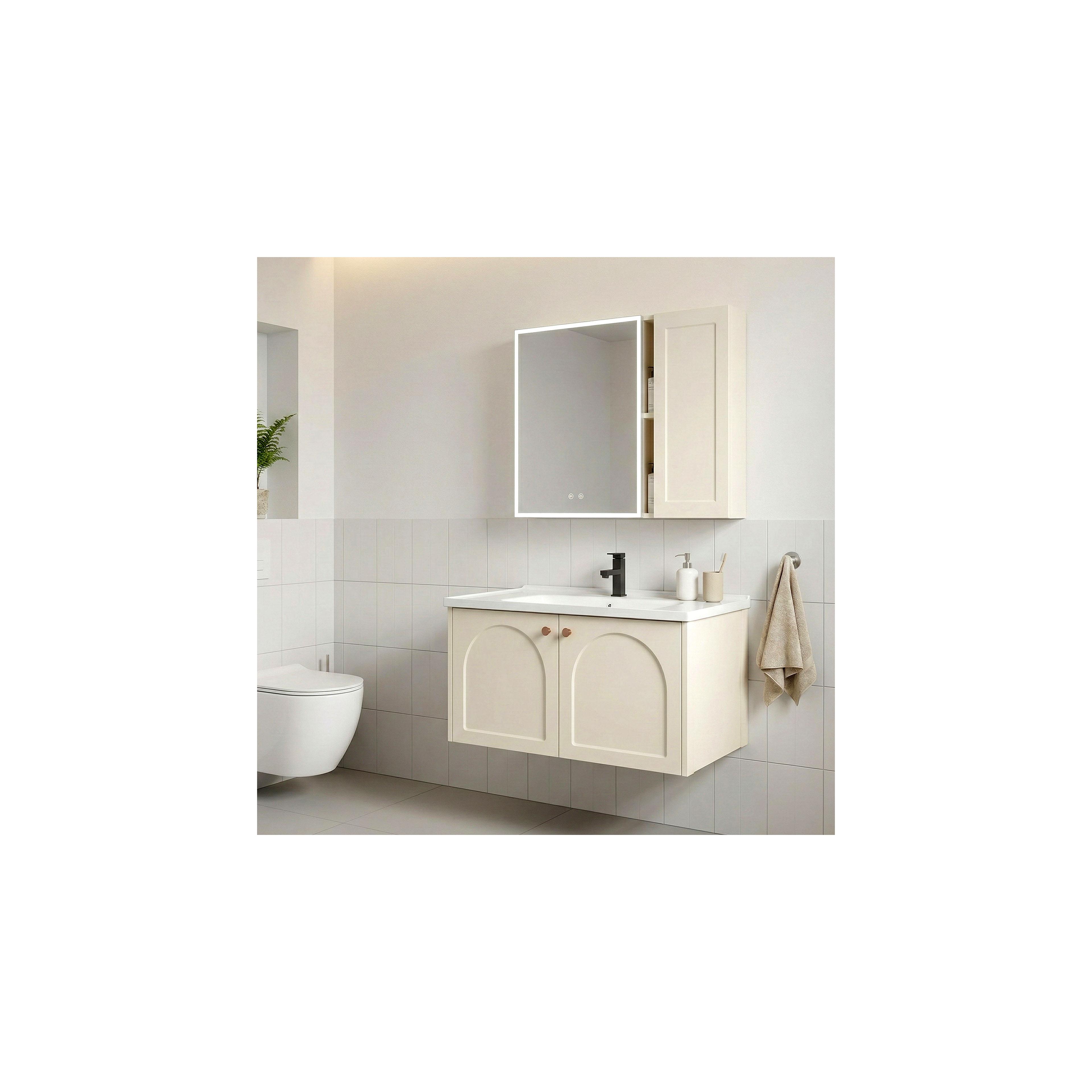 Комплект мебели за баня с мивка Denver 80cm Creme