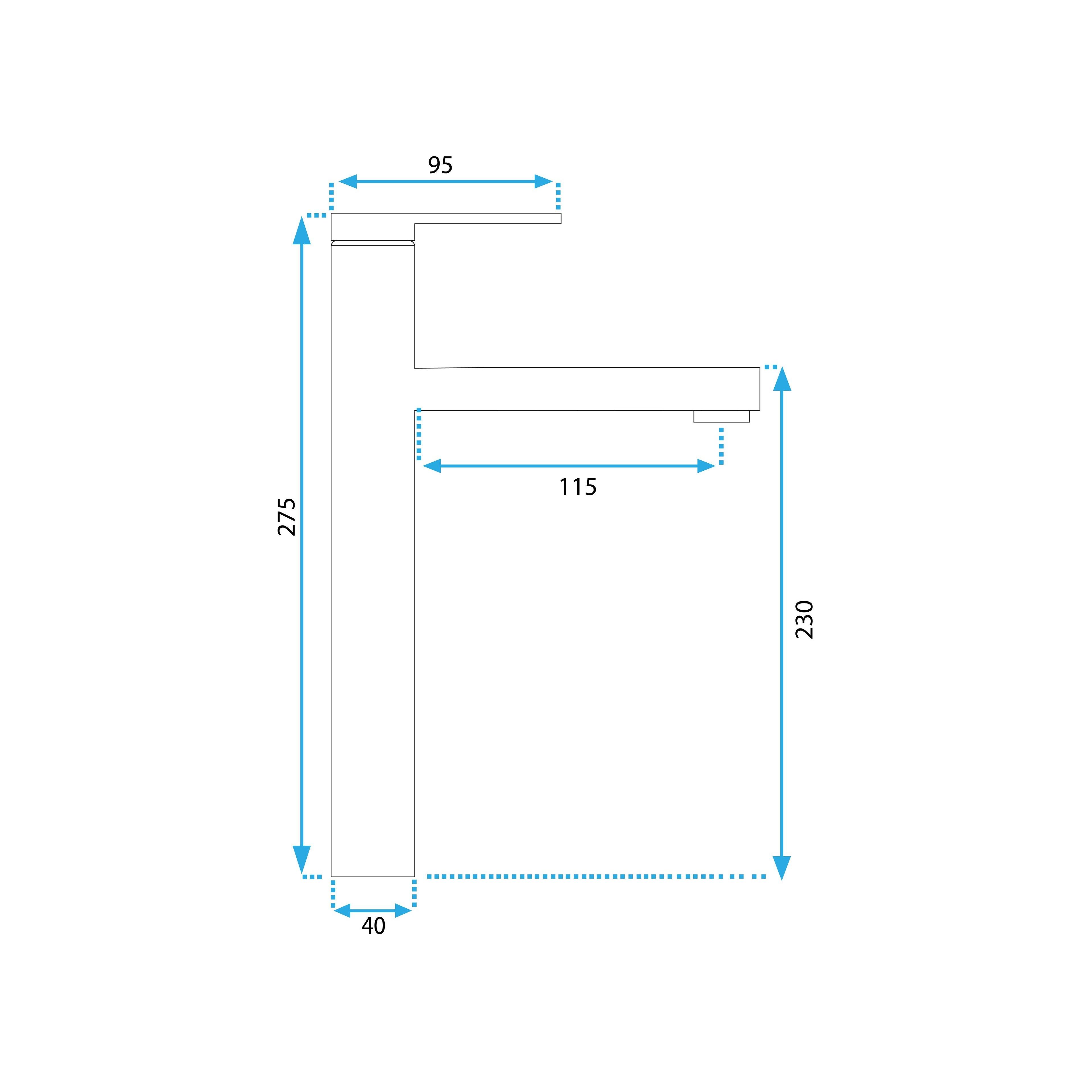 Waschbeckenarmatur Rea Pixel Chrome High