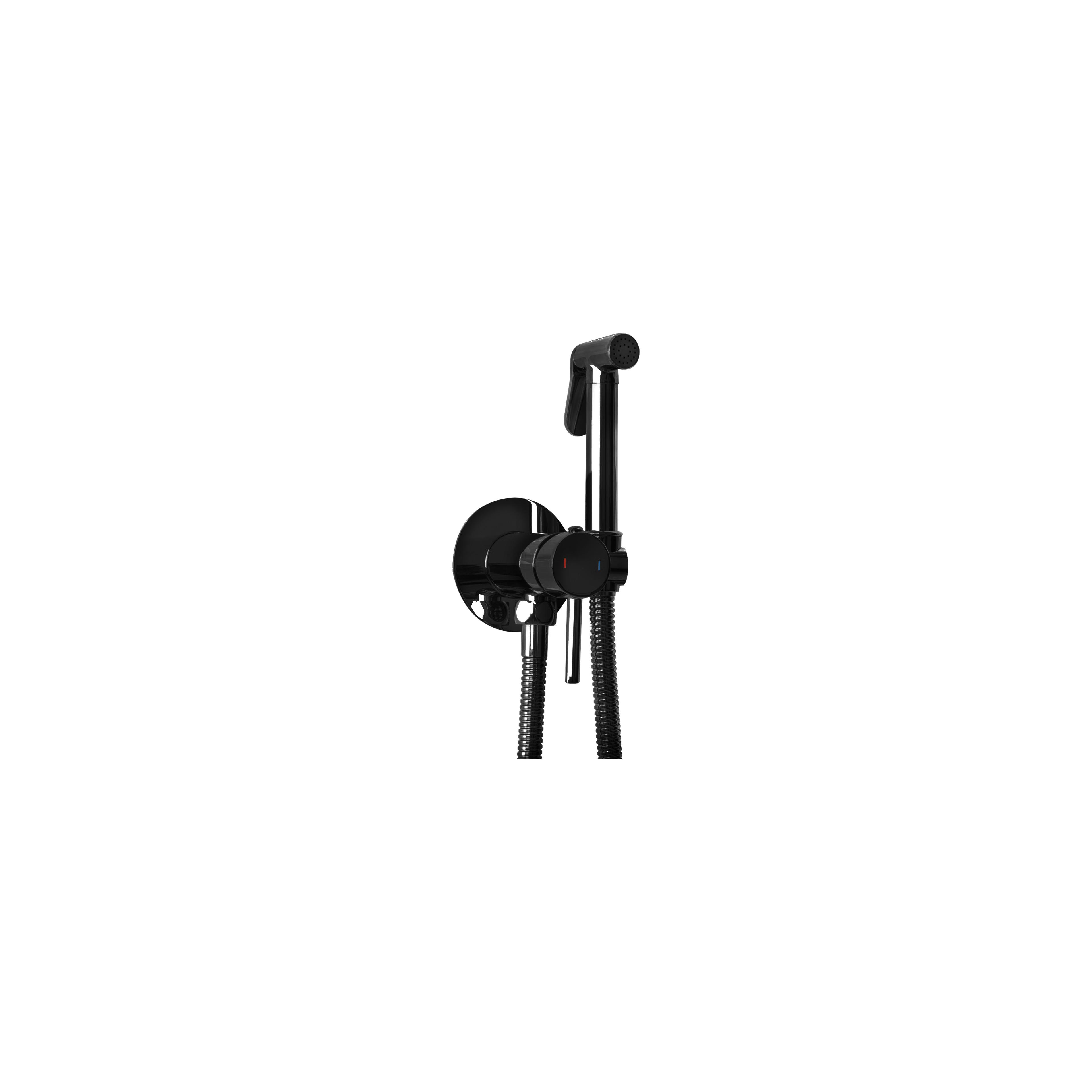 Inbouw Bidetmengkraan Rea Lungo Loop Black Metalic