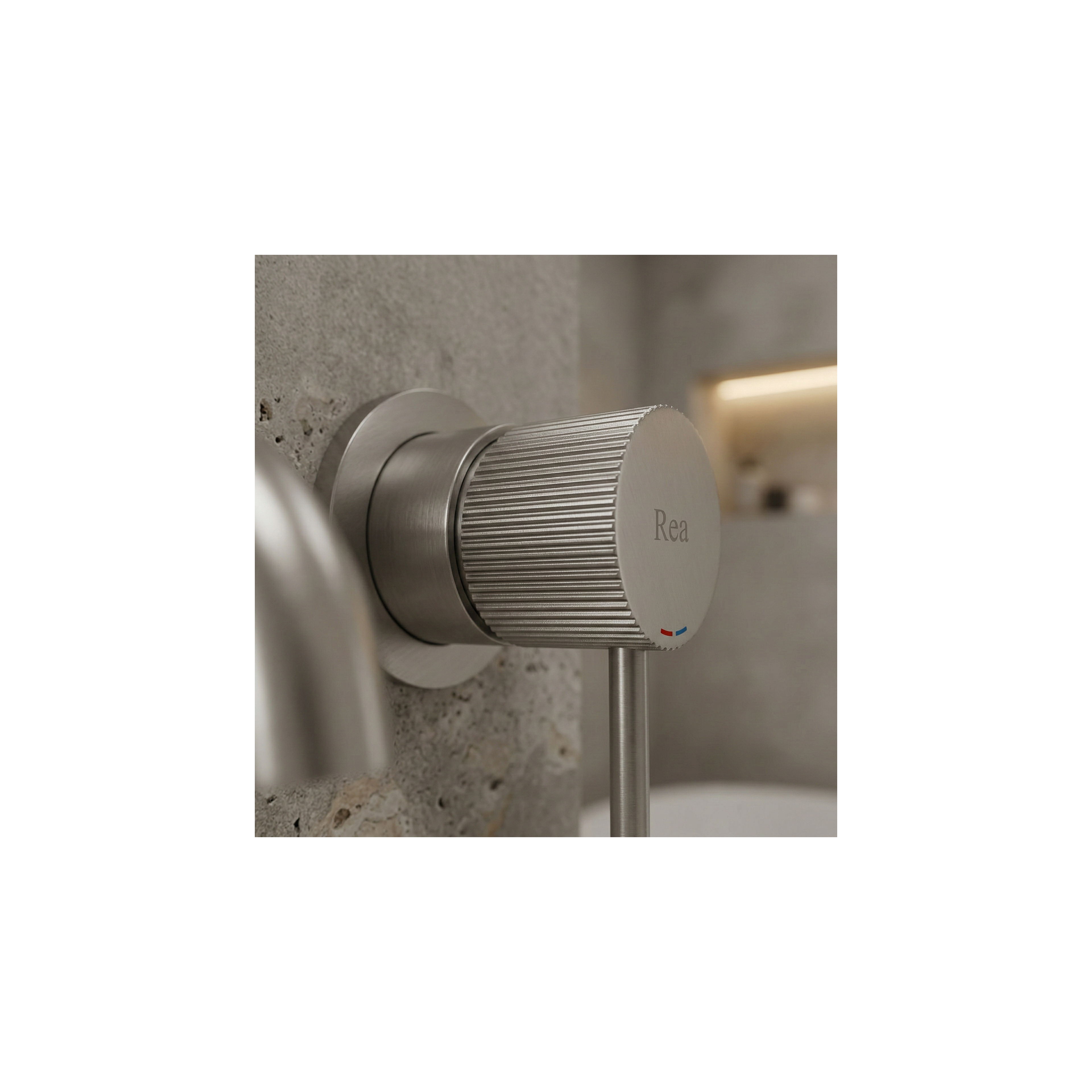 Inbouw wastafelkraan Rea Lungo Stripe Brush Nickel