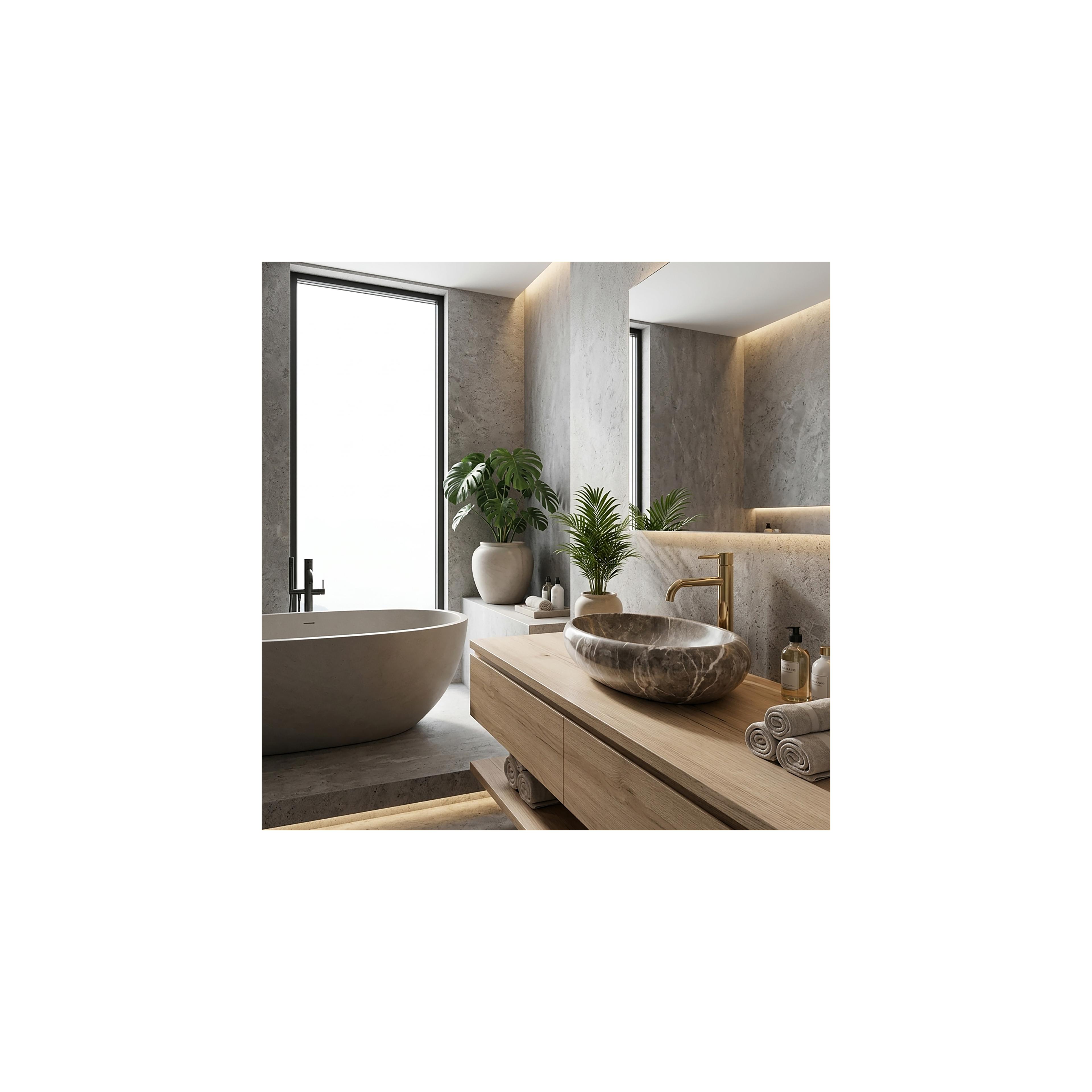 Countertop Basin Rea Roxy B Stone NATURE
