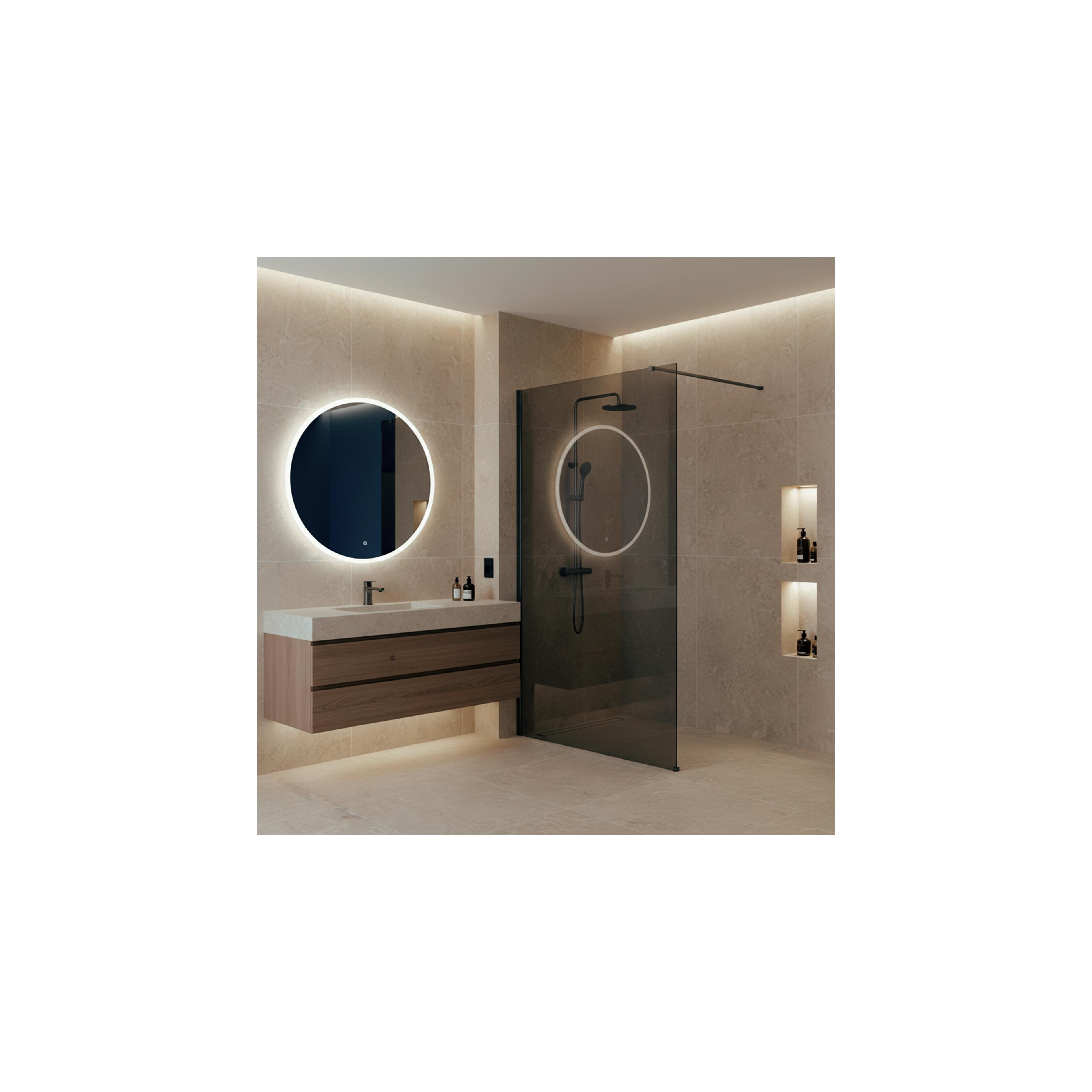 Duschwand Rea Flexi Grey / Titan 90