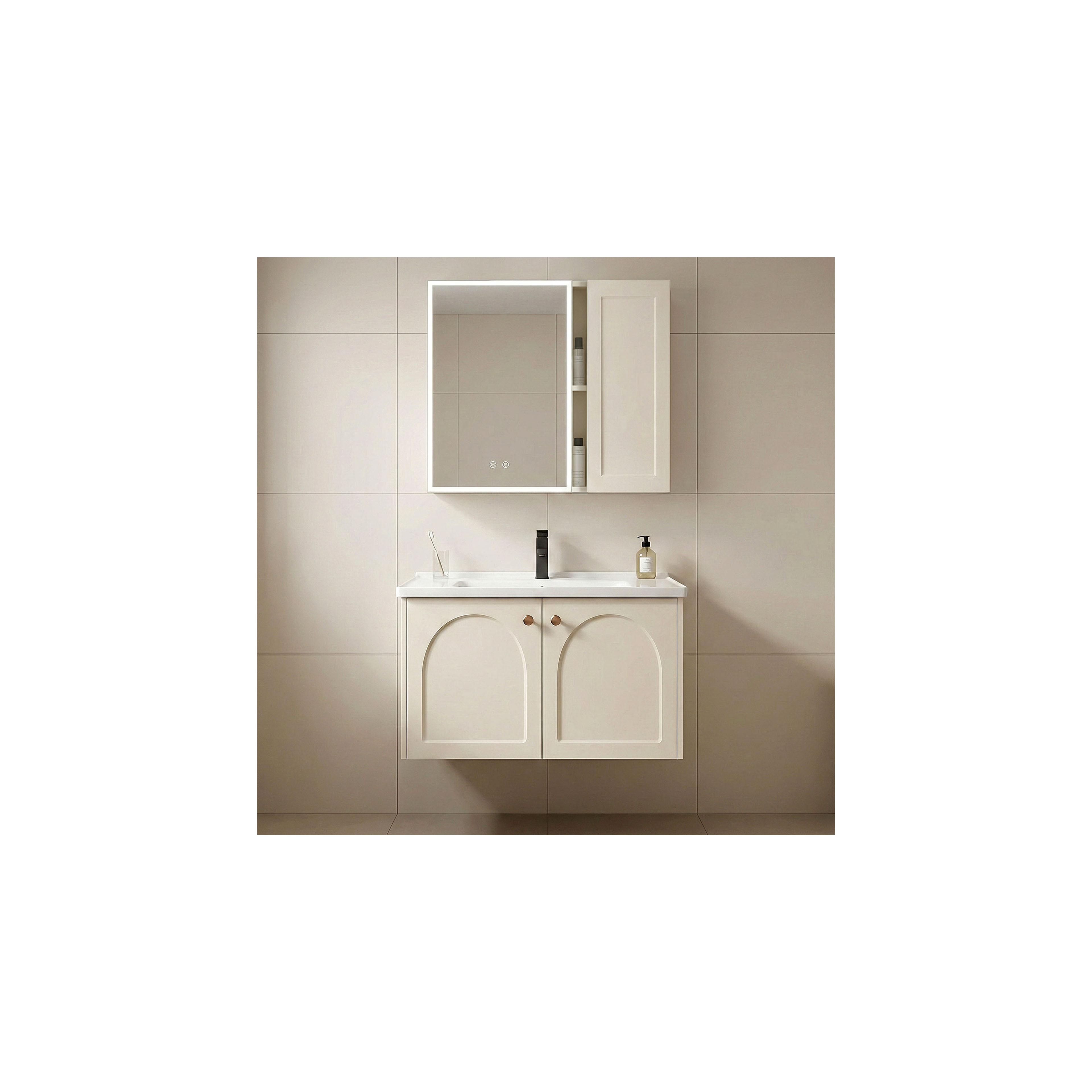 Fürdőszobabútor szett mosdóval Denver 60cm Creme