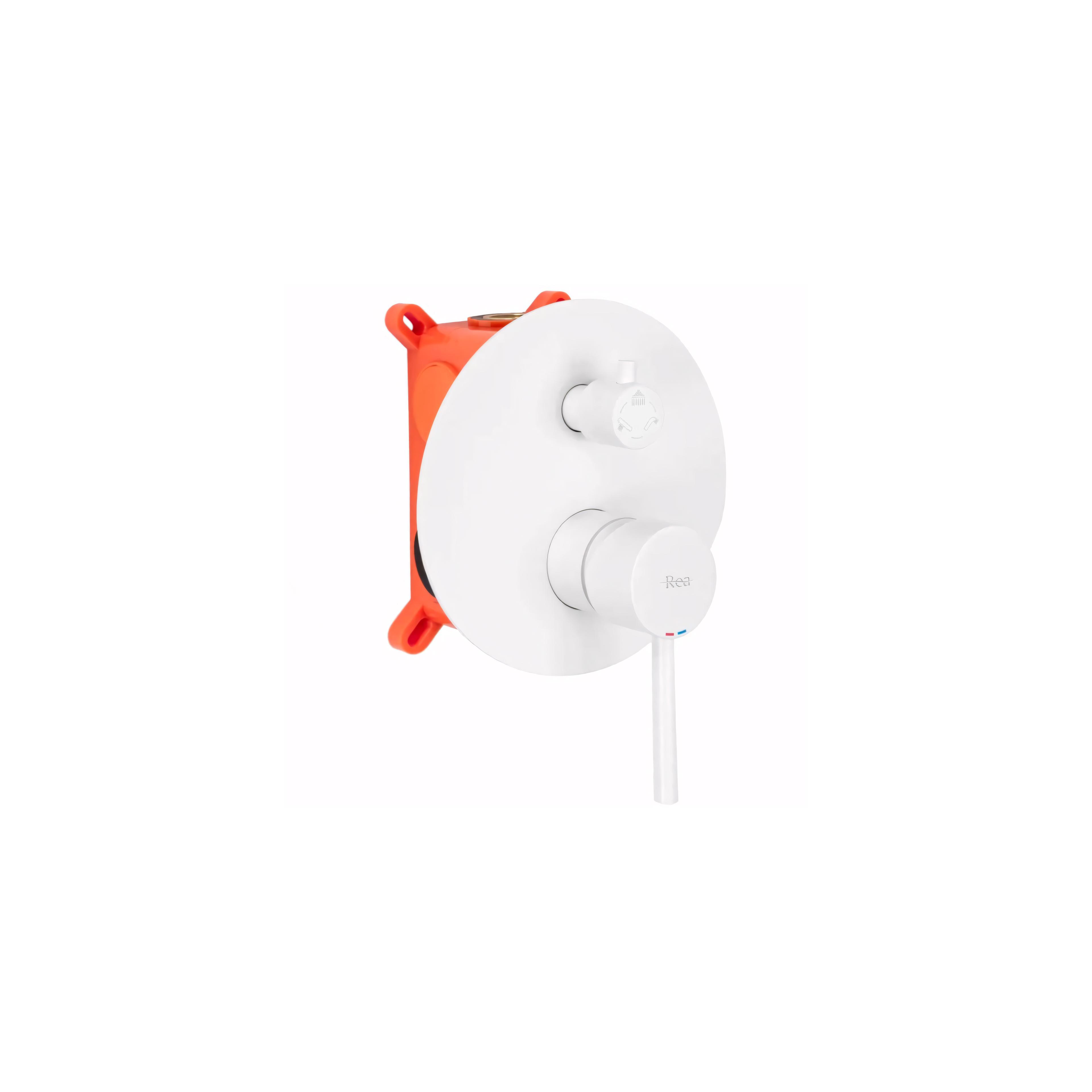 Inbouw regendoucheset Rea Lungo WHITE met uitloop + BOX
