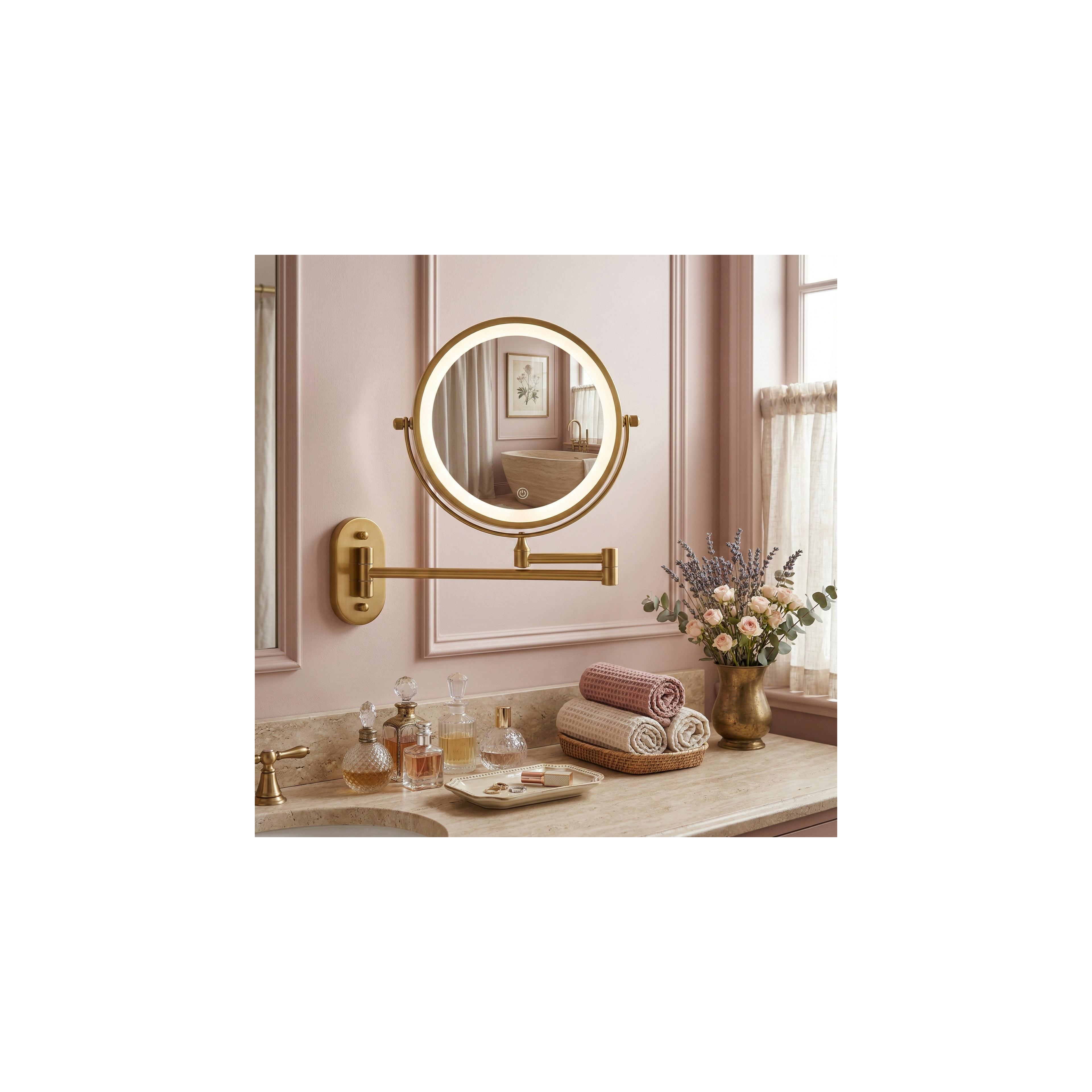 Mirror LED Glow Old Gold