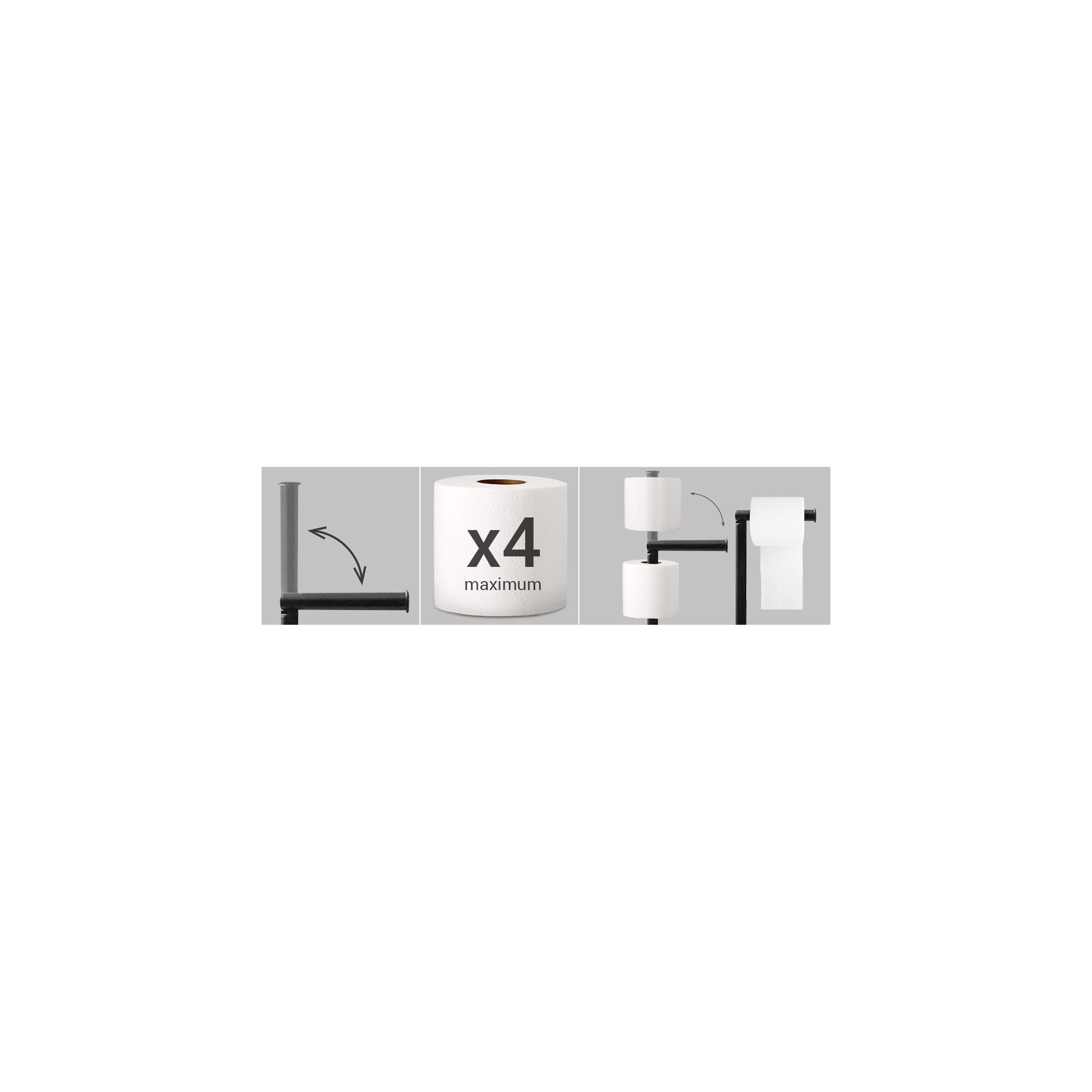 Portarrollos para papel higiénico Black P70505