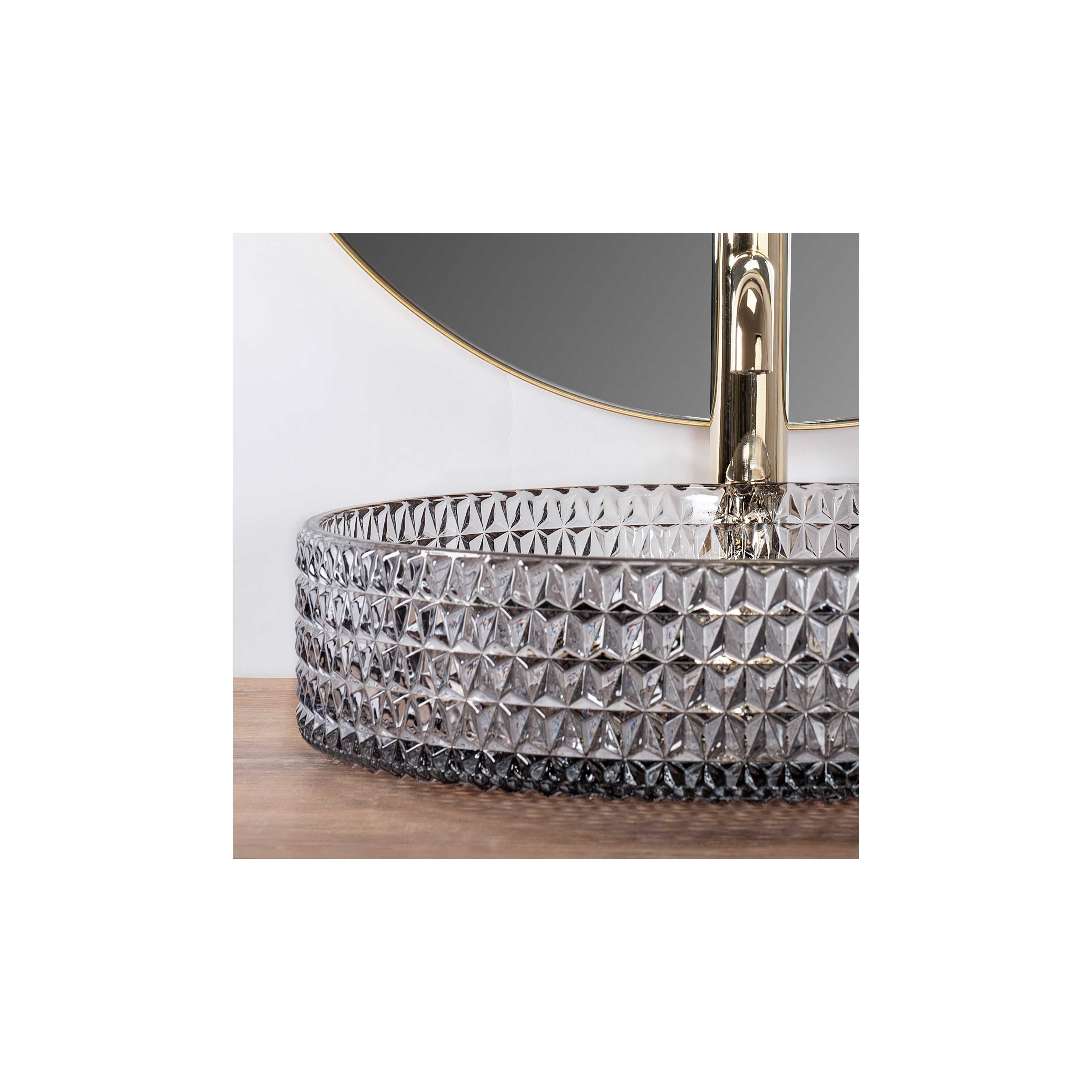 Umywalka nablatowa Rea Cristal Grey 39