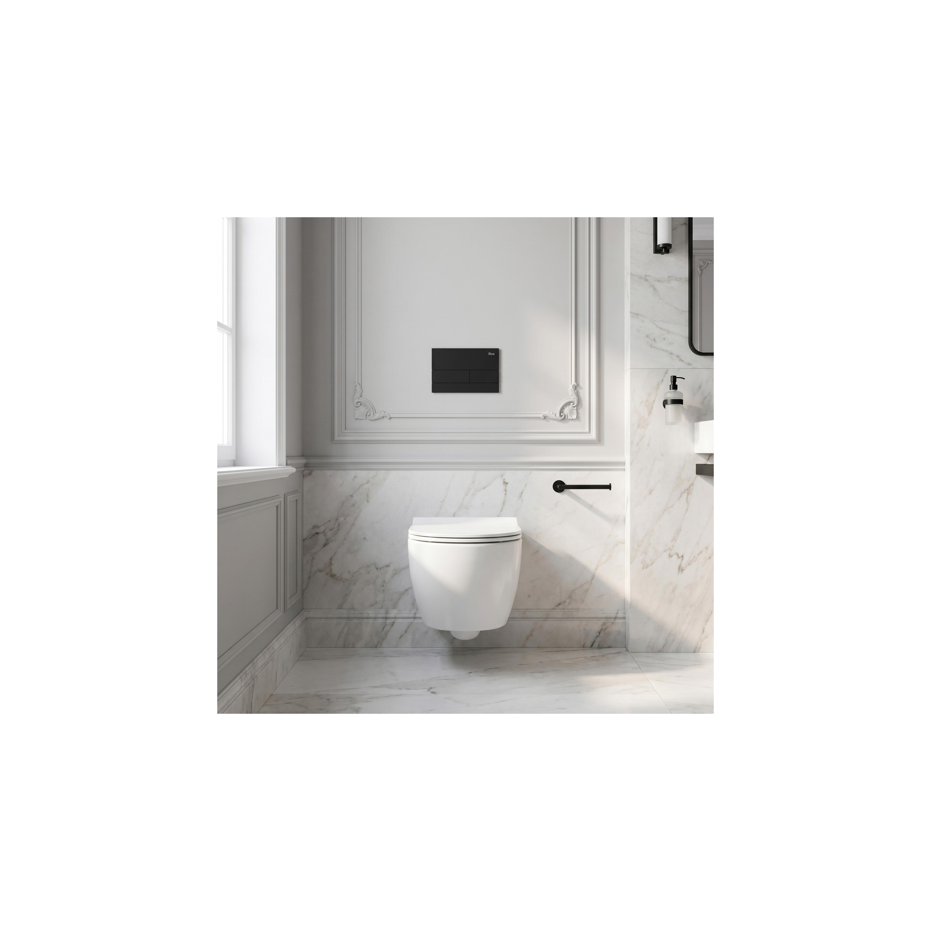 Montagerahmen Unterputzset Slim 024N für WC-Becken mit T-Betätigung Schwarz Matt