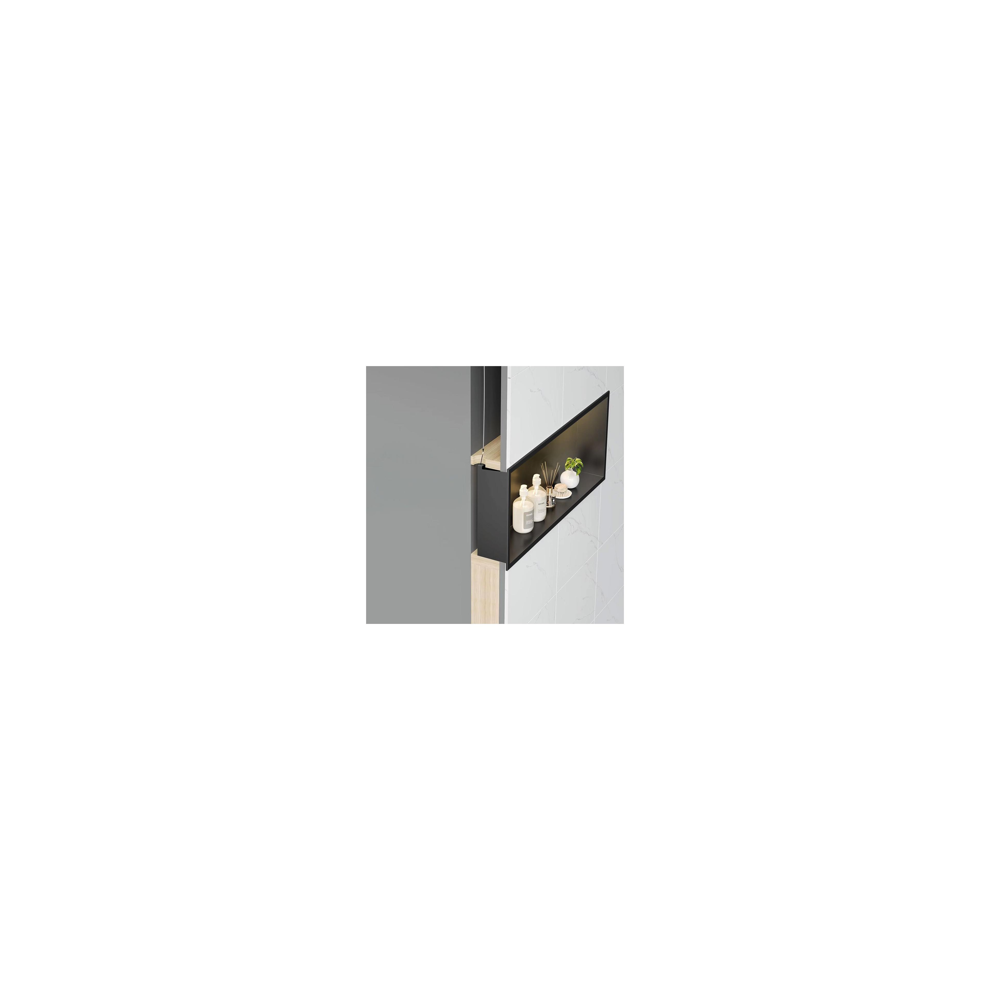 WANDEINBAU-BADEZIMMERREGAL LED 30x45 black