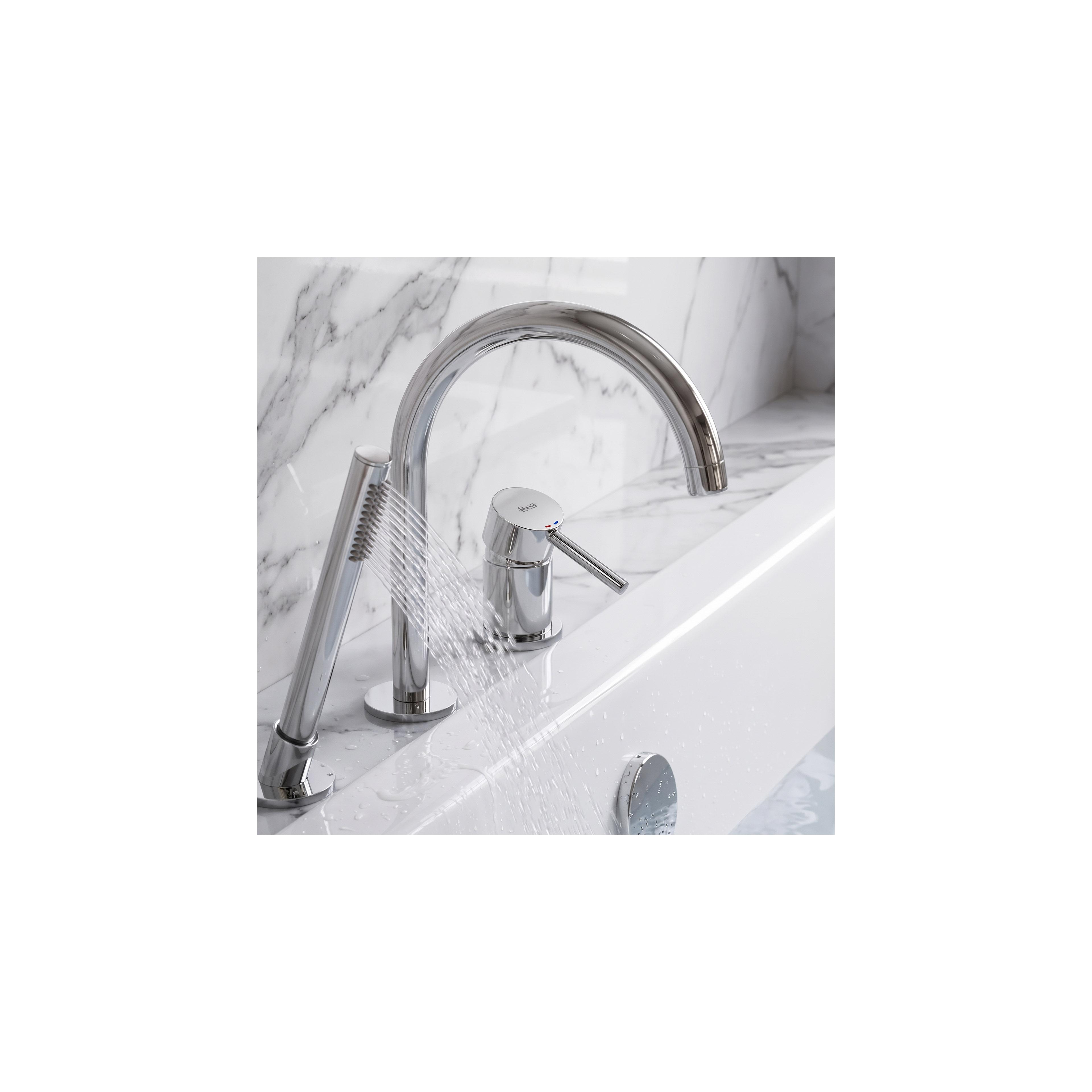 3-Hole Bathtub Faucet Rea Lungo Chrome