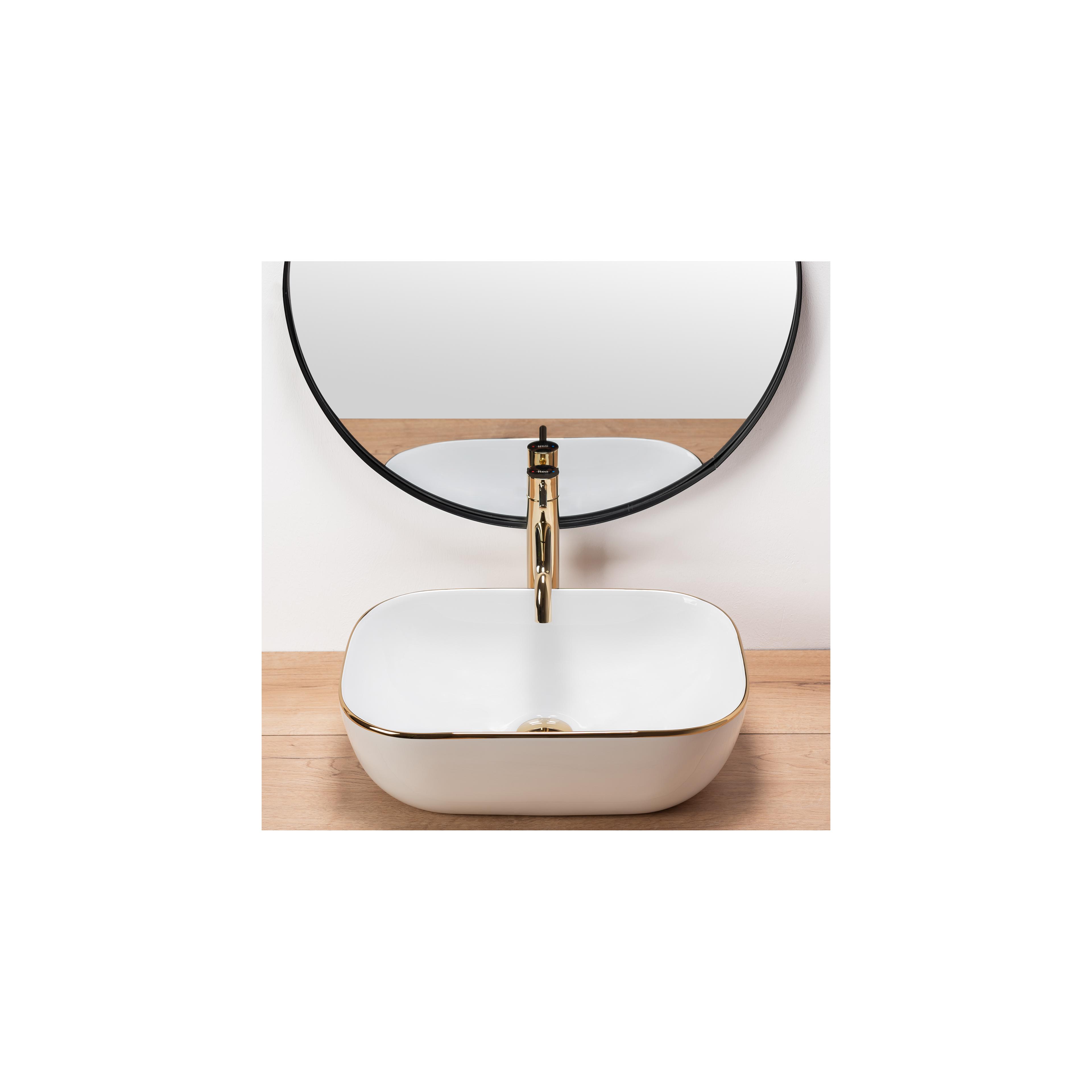 Countertop Basin Rea Belinda Gold Edge