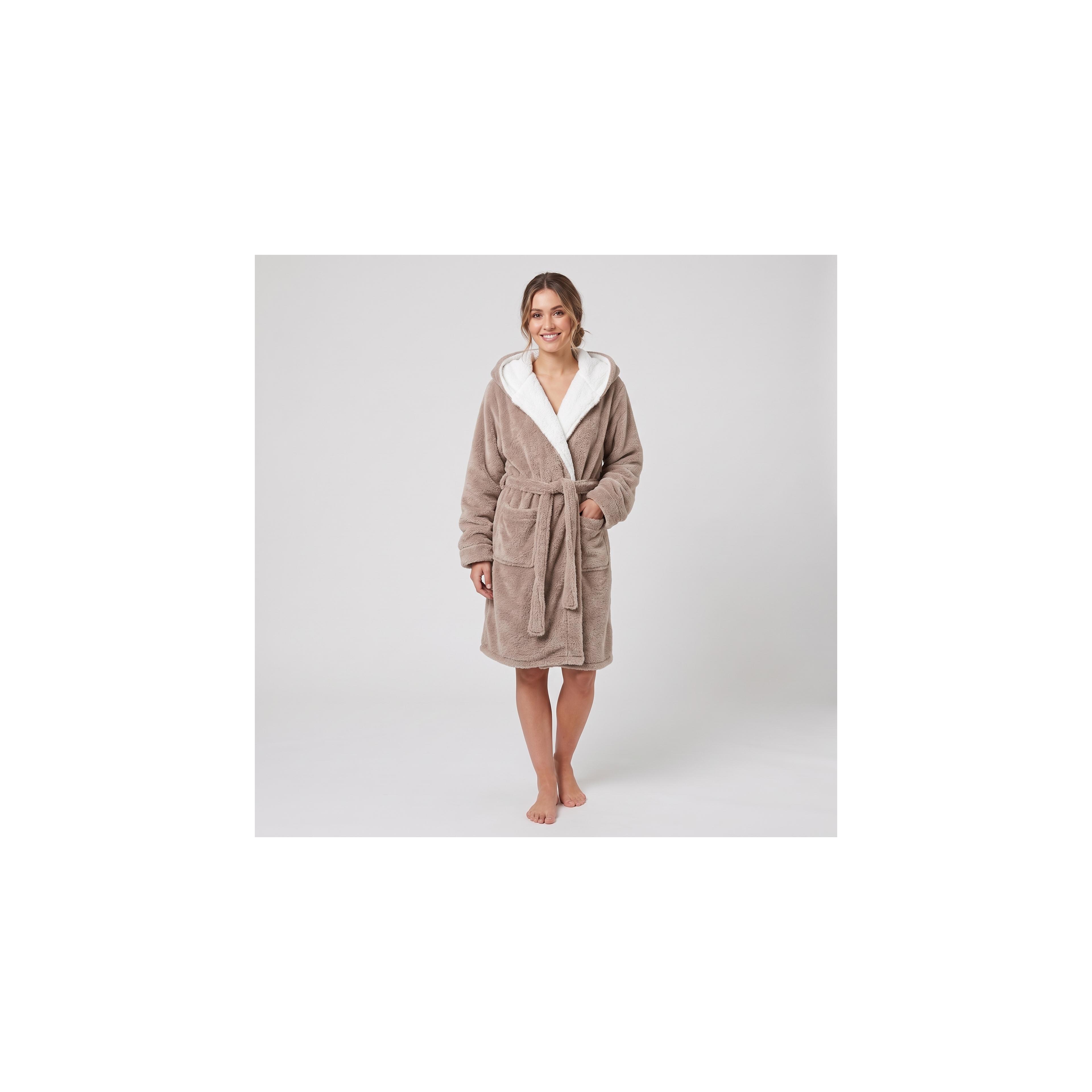Frauen Bademantel Jordan Beige / ecrü M