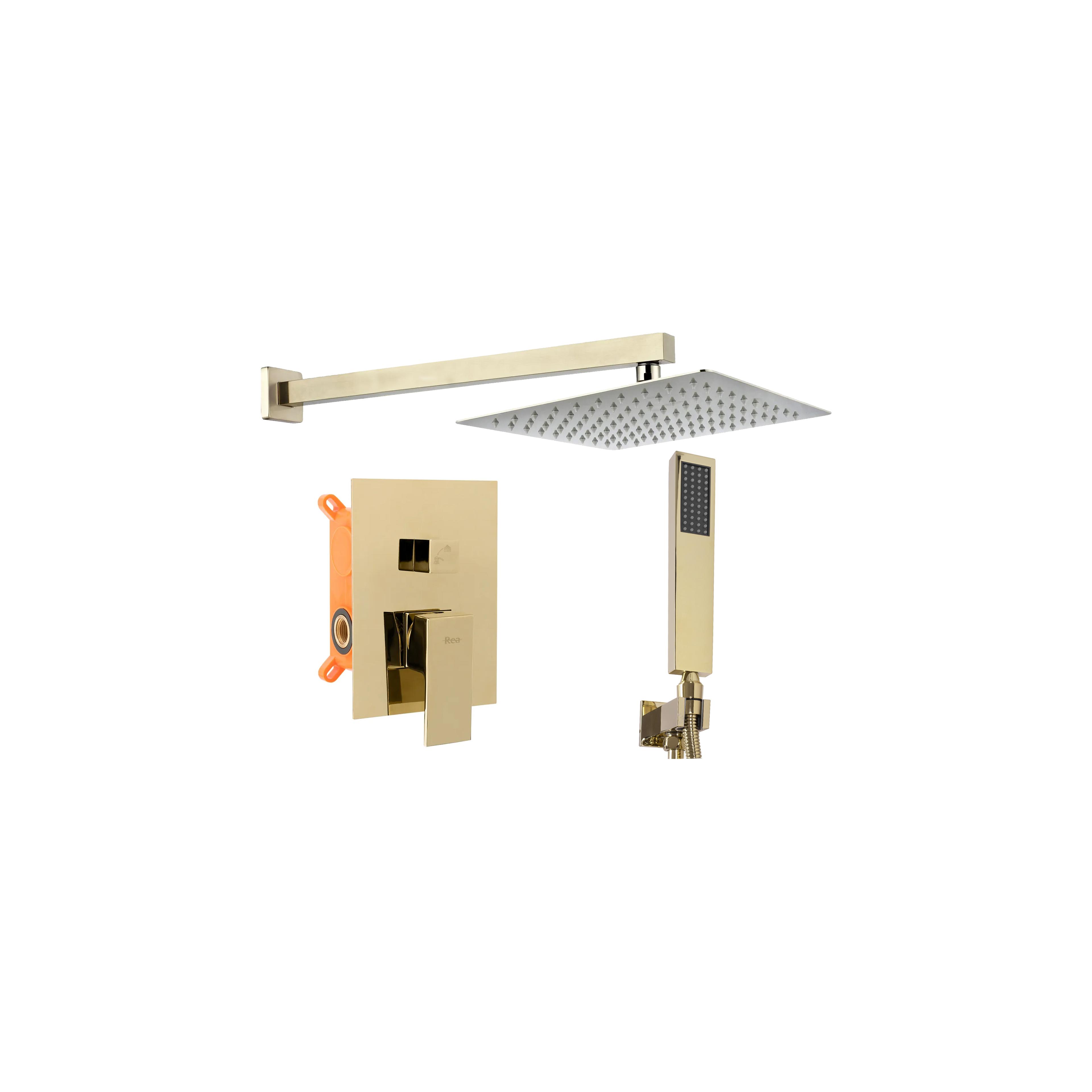 Inbouw regendoucheset Rea Fenix ​​​​Gold + Box