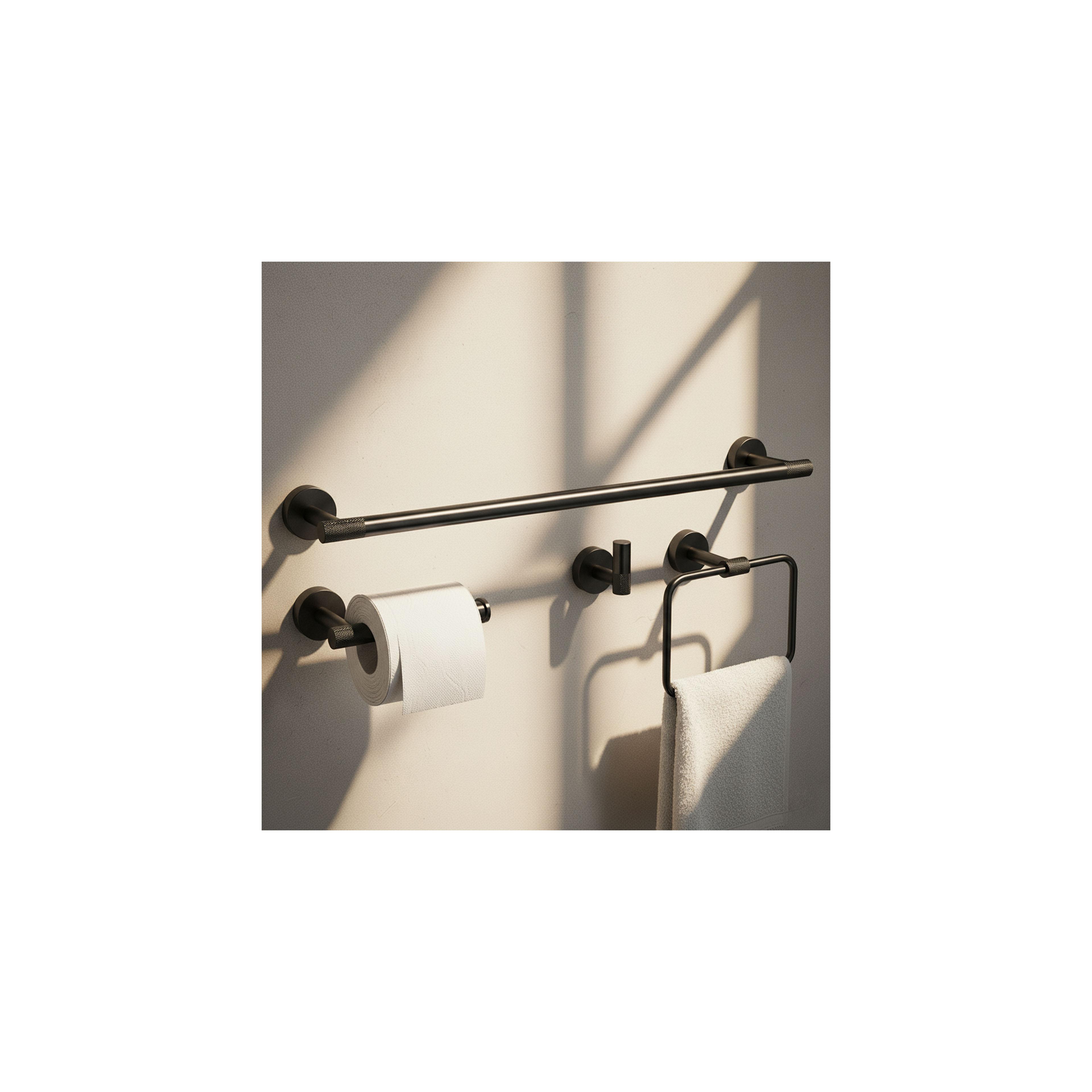Badezimmer-Accessoire-Set GRID Black 4-teilig