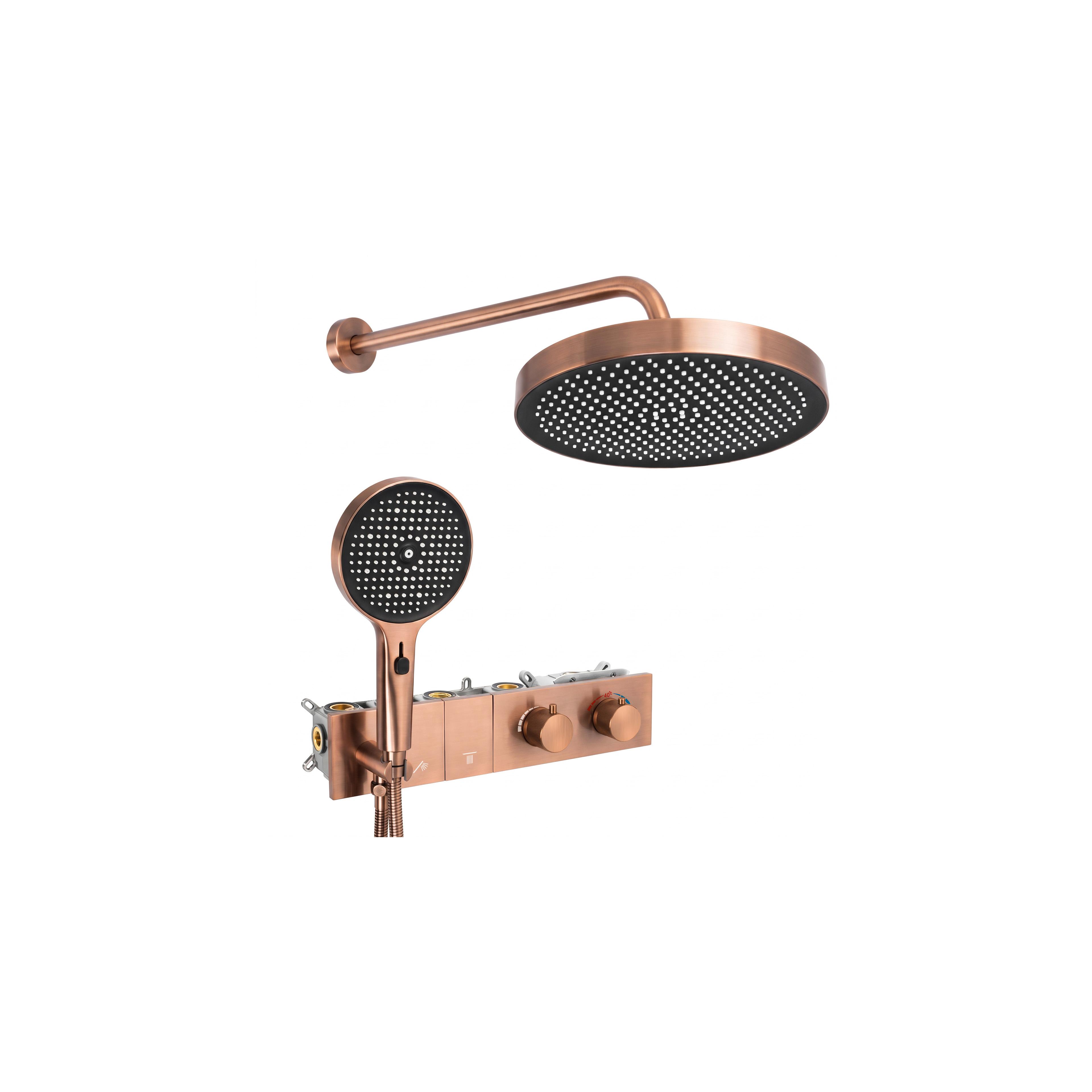 Душ система за вграждане Rea Uni Brush Copper + BOX