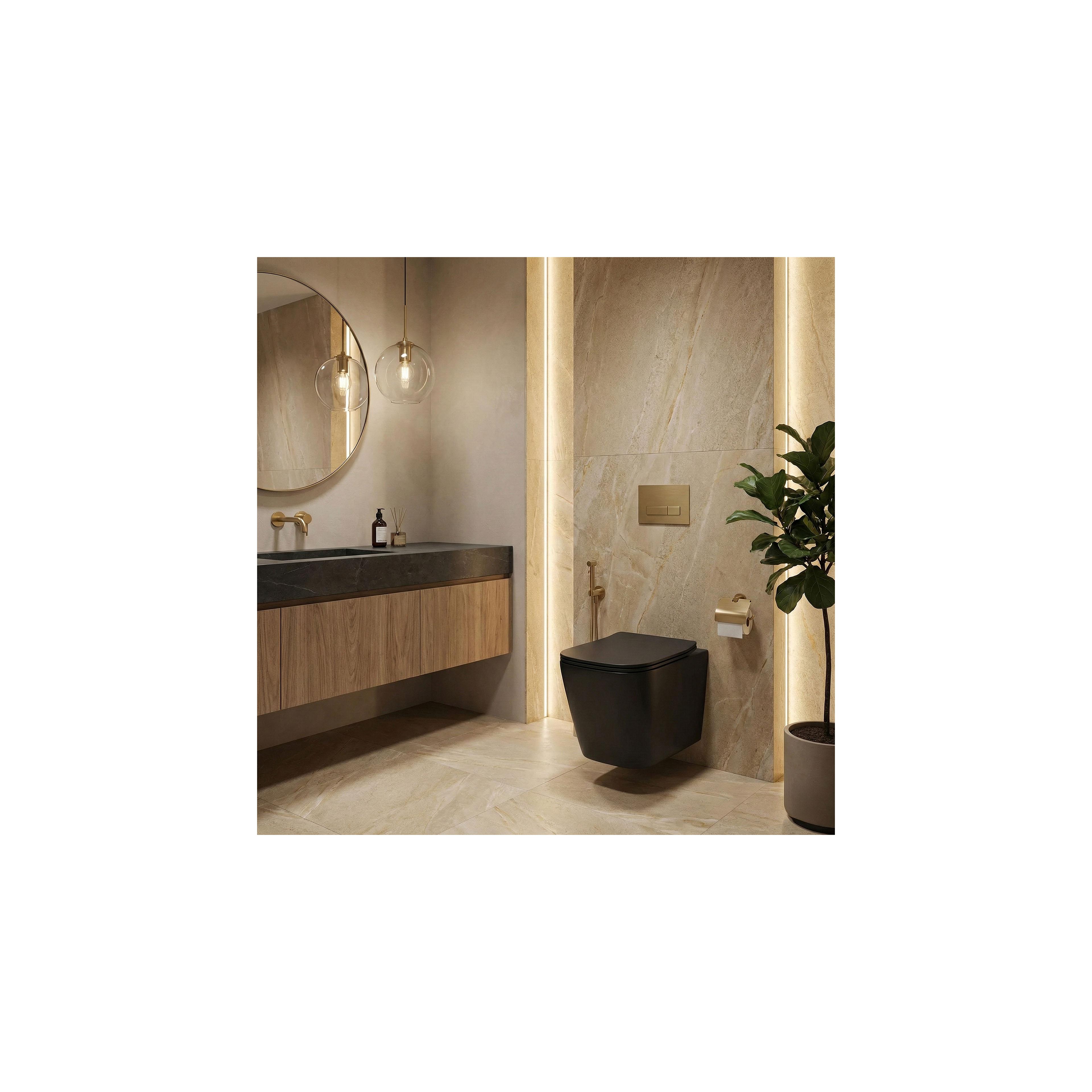 Toilet bowl Rea Julio Black Matt
