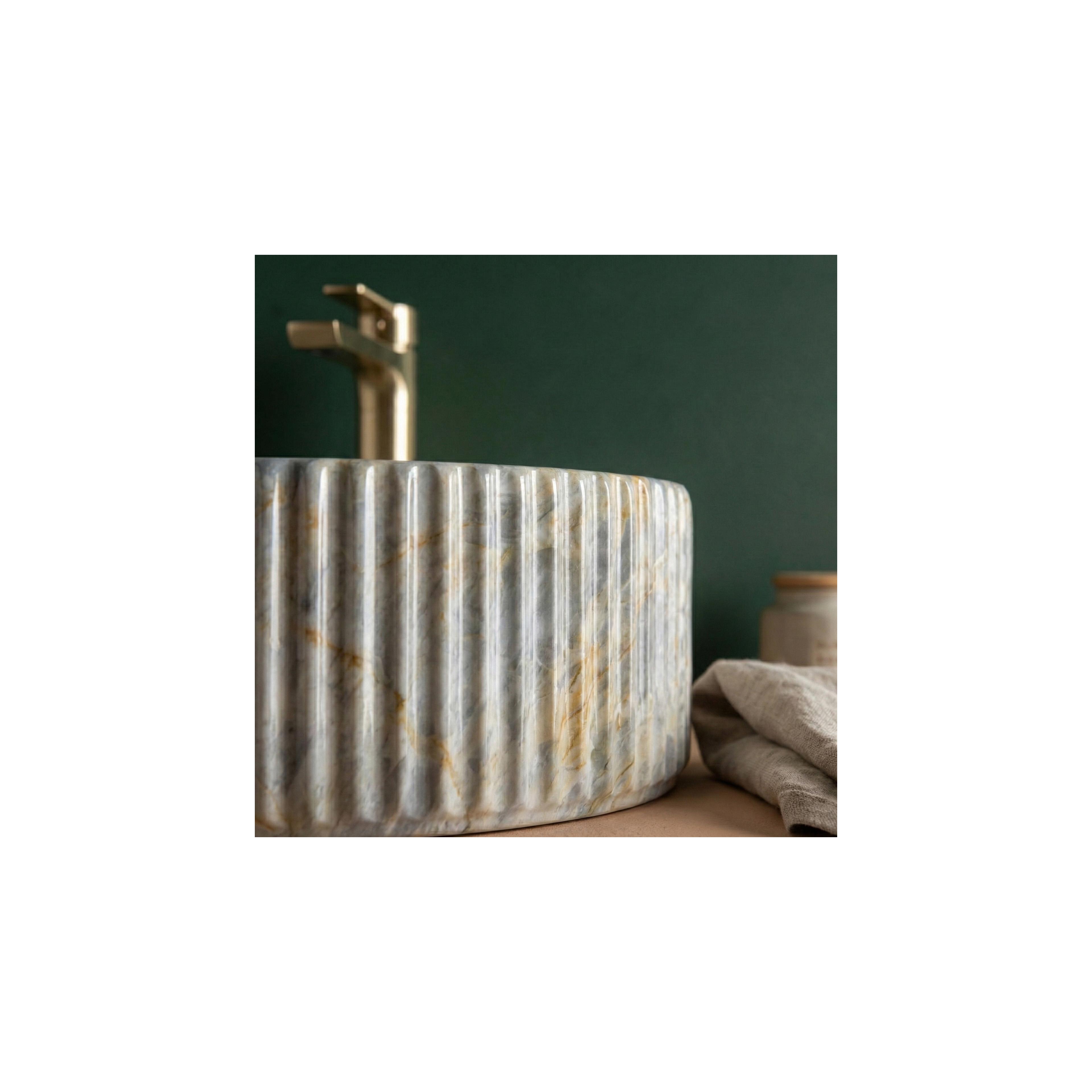 Umywalka nablatowa Rea Marcela 60 Ruststone