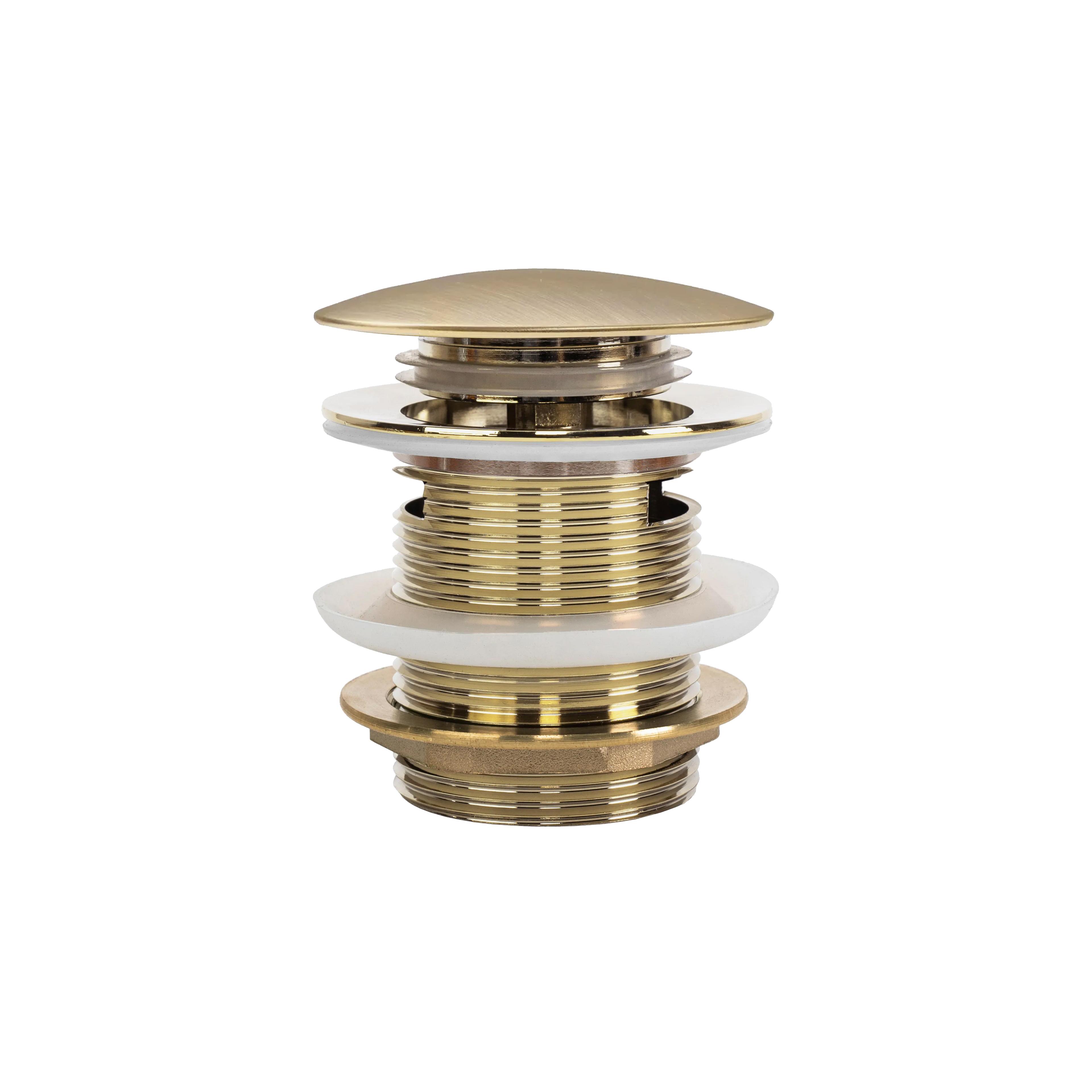 Universaali Klik-Klak Rea kylpyammetulppa, Brushed Gold, 6cm