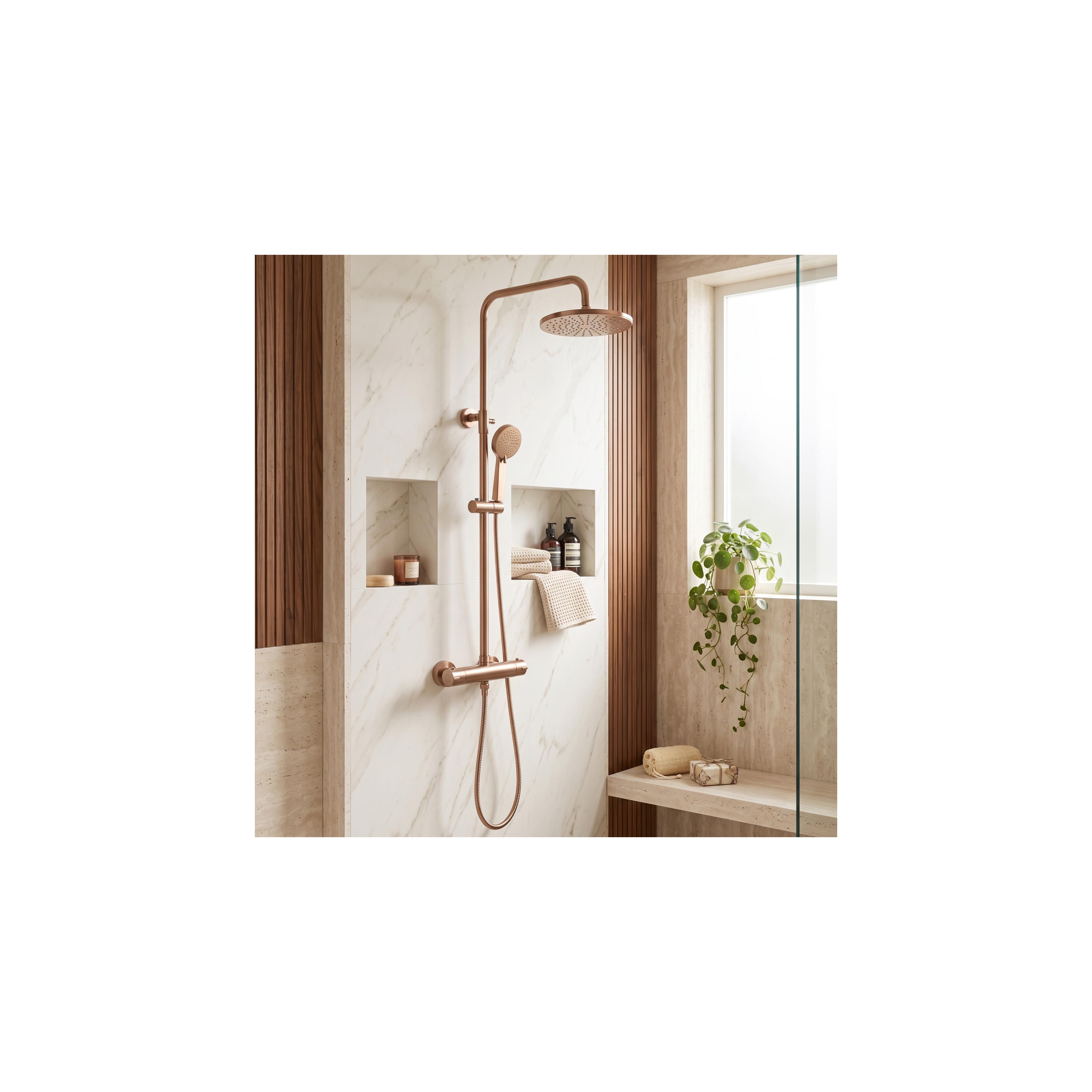 Shower set with thermostat Rea Parot Light Brush Copper