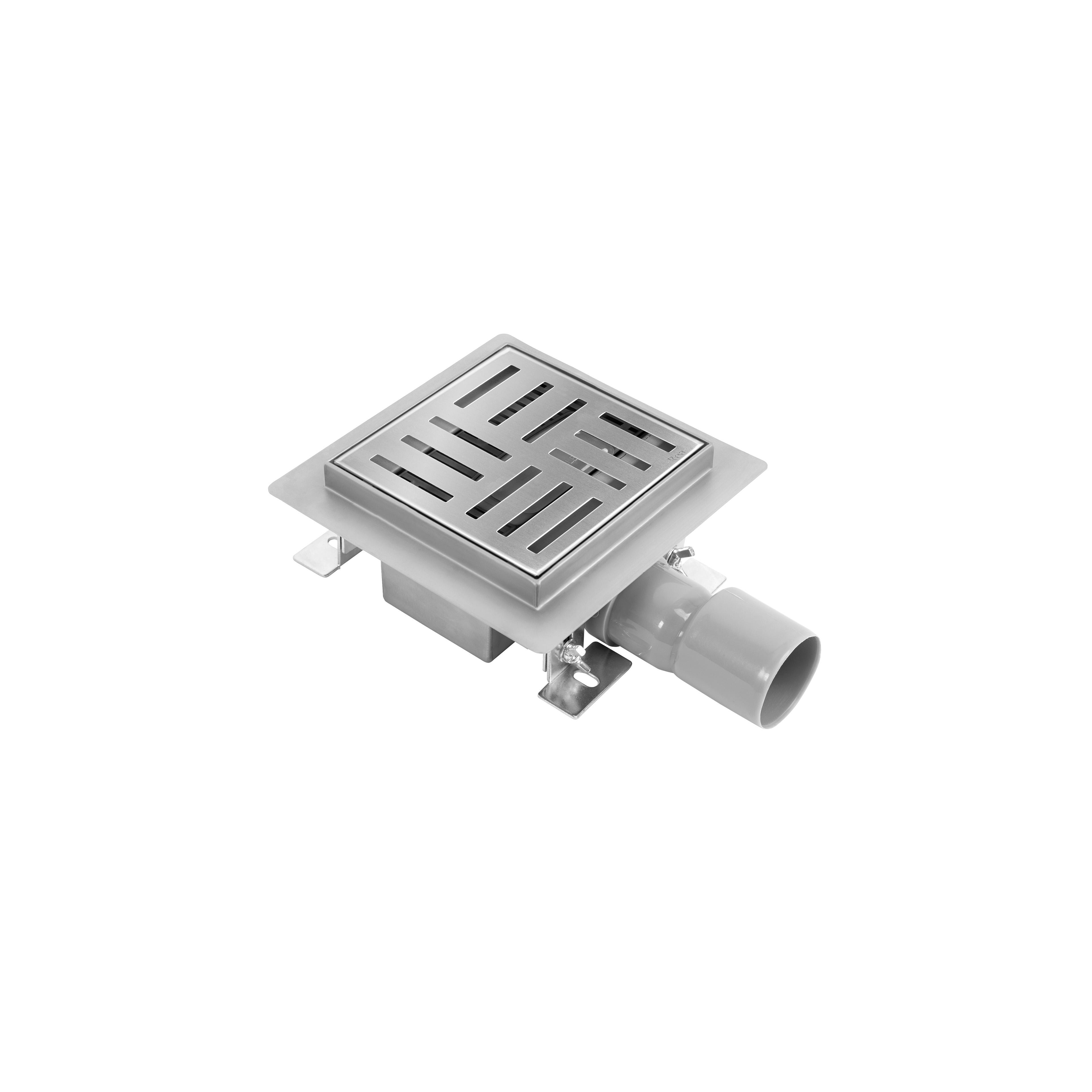 Duschrinne REA CROSS 150x150 Nickel Brush