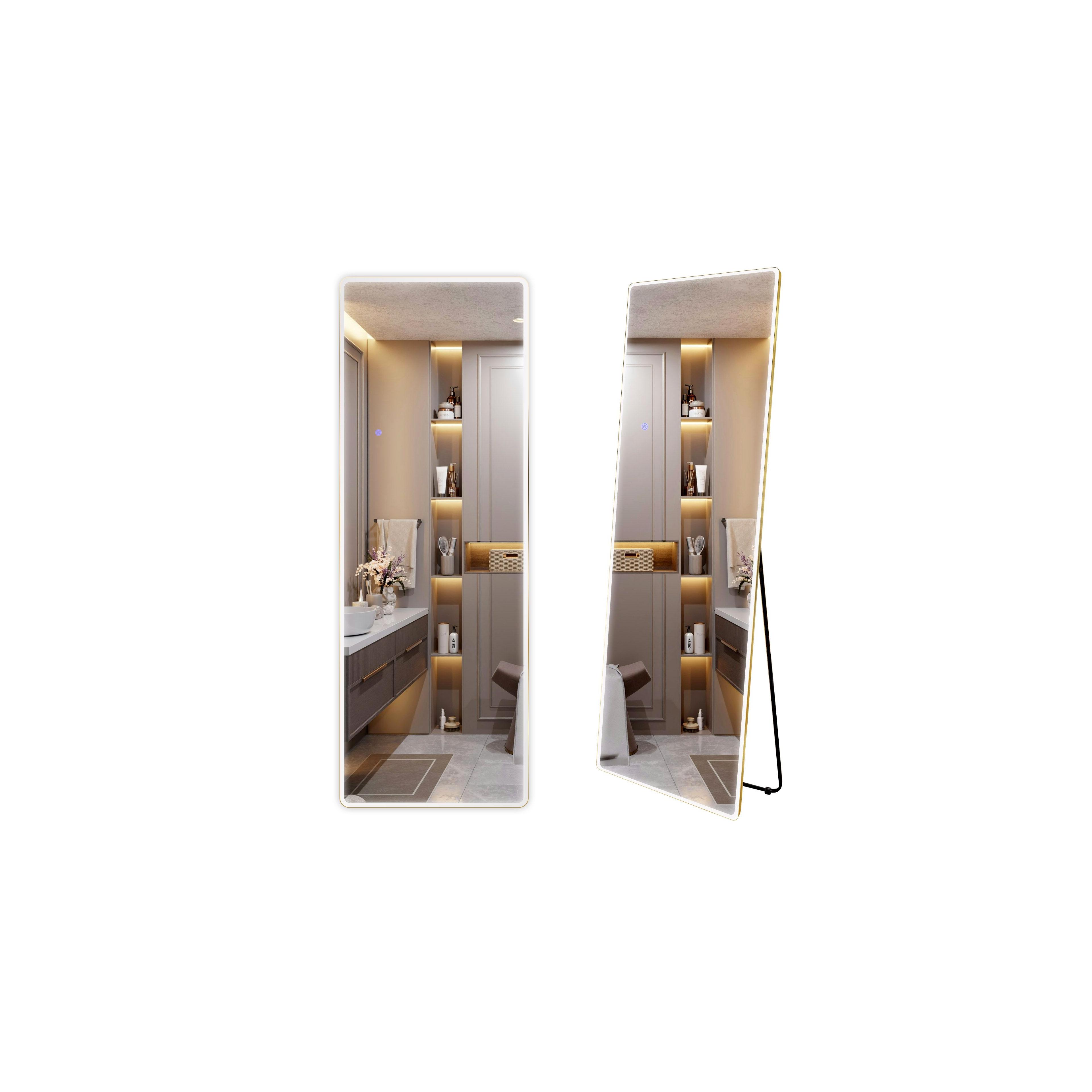 Veidrodis LED Classico 60x170cm Brush Gold