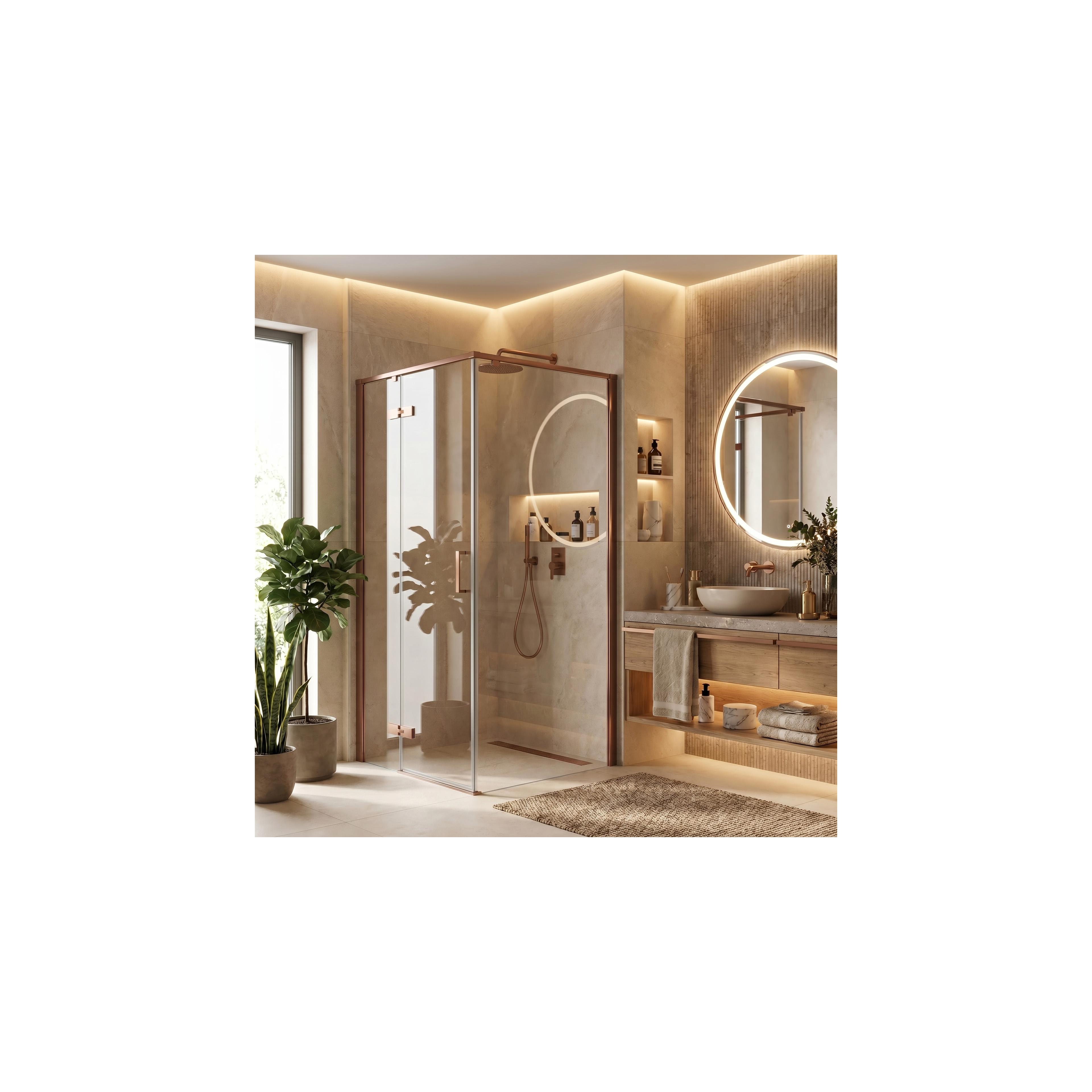 Duschkabine Rea Bruno 90x90 Brush Copper