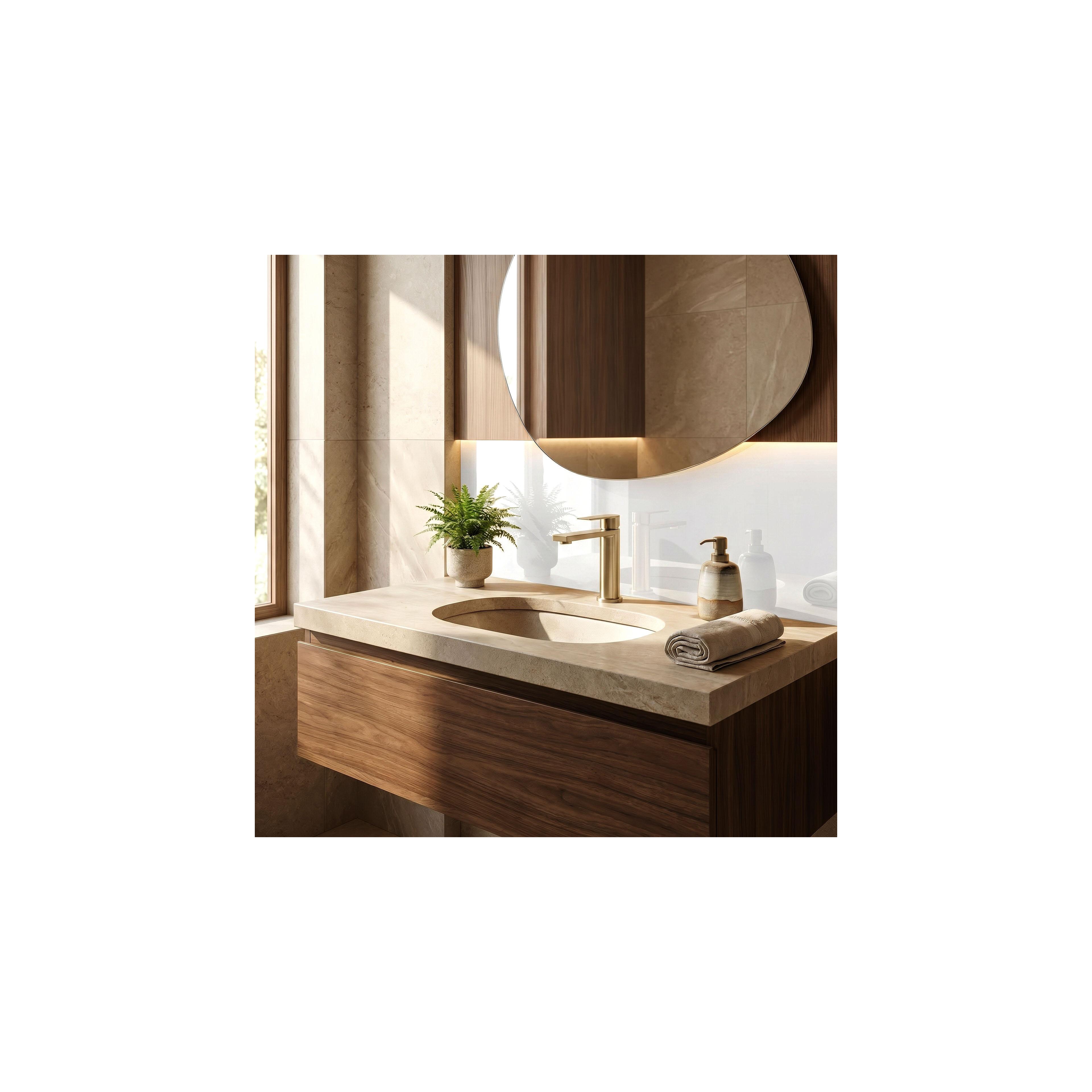 Waschbeckenarmatur Rea Hunter Brush Gold Low