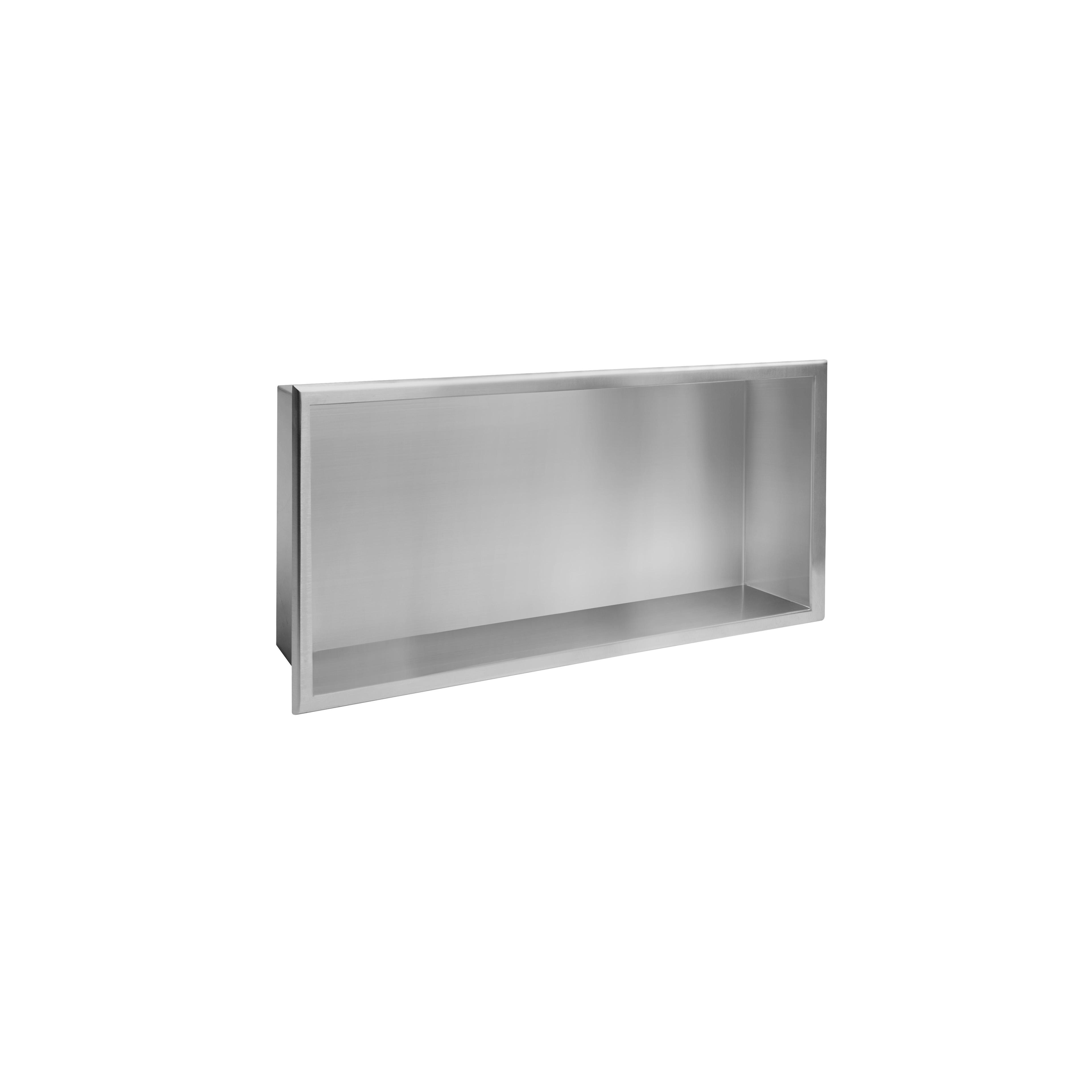 EINBAU REGAL BADEZIMMER 30x60 gebürsteter stahl