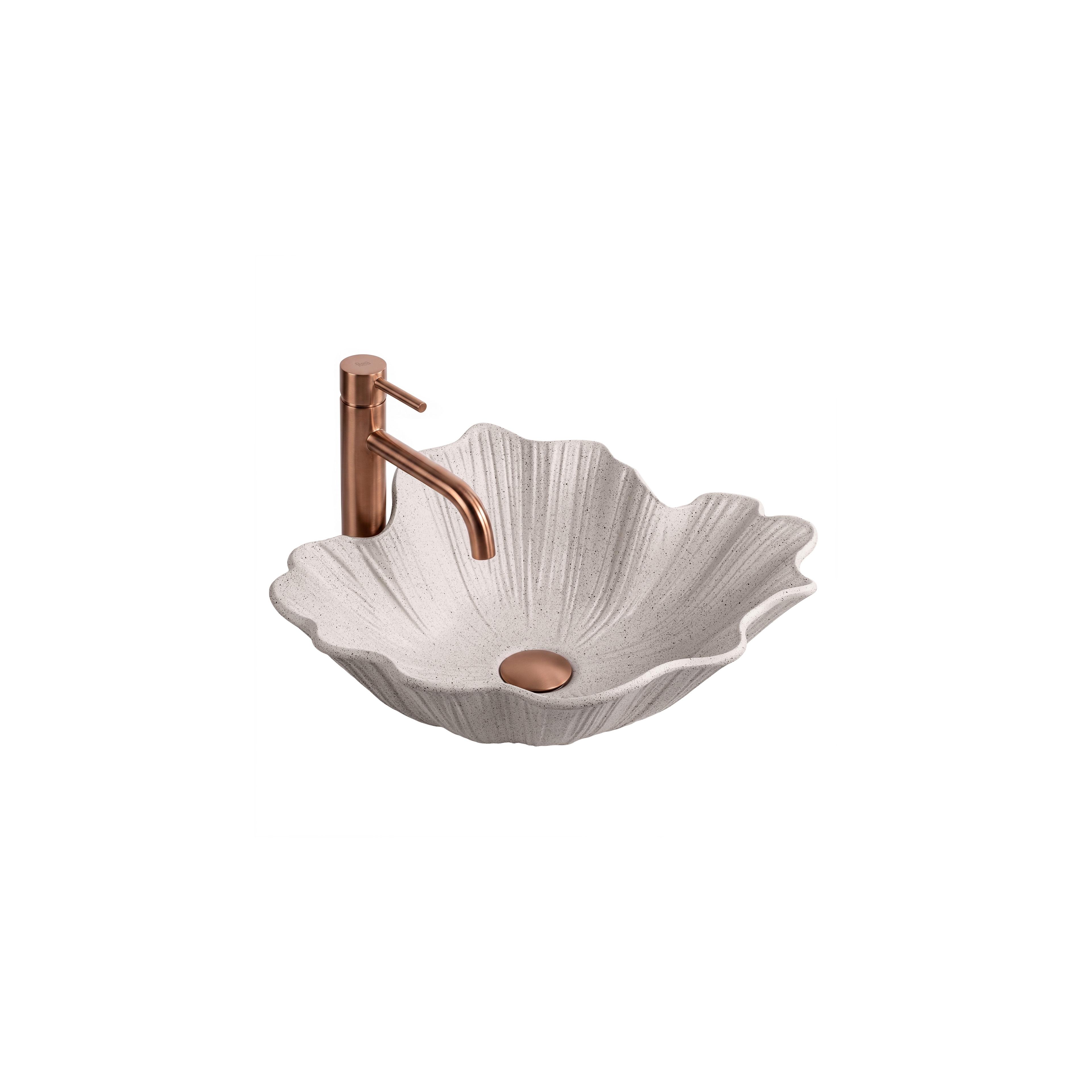 Aufsatzwaschbecken Rea Flower Beige