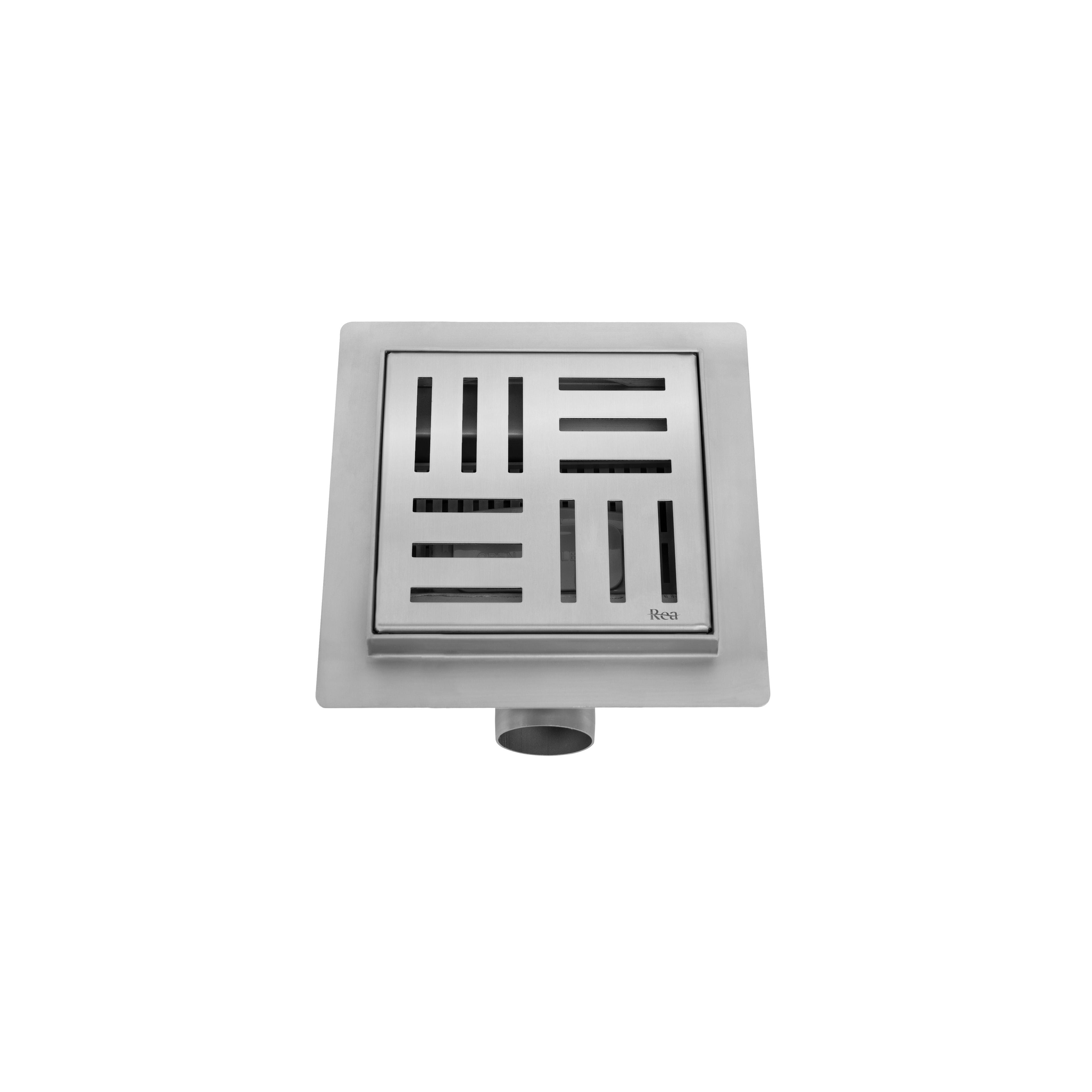 Duschrinne REA CROSS 150x150 Nickel Brush