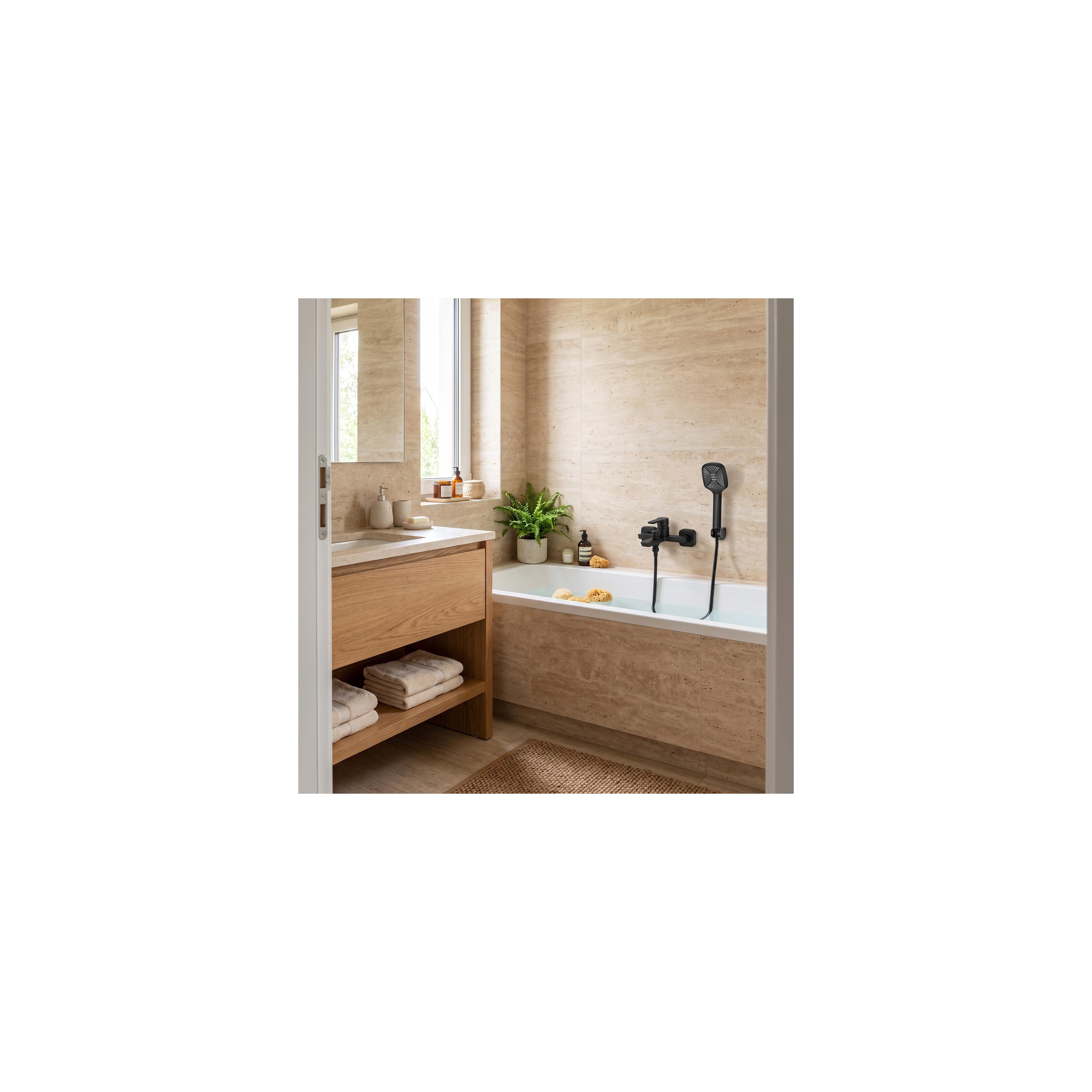 Grifo de bañera REA ARGUS BLACK MATT