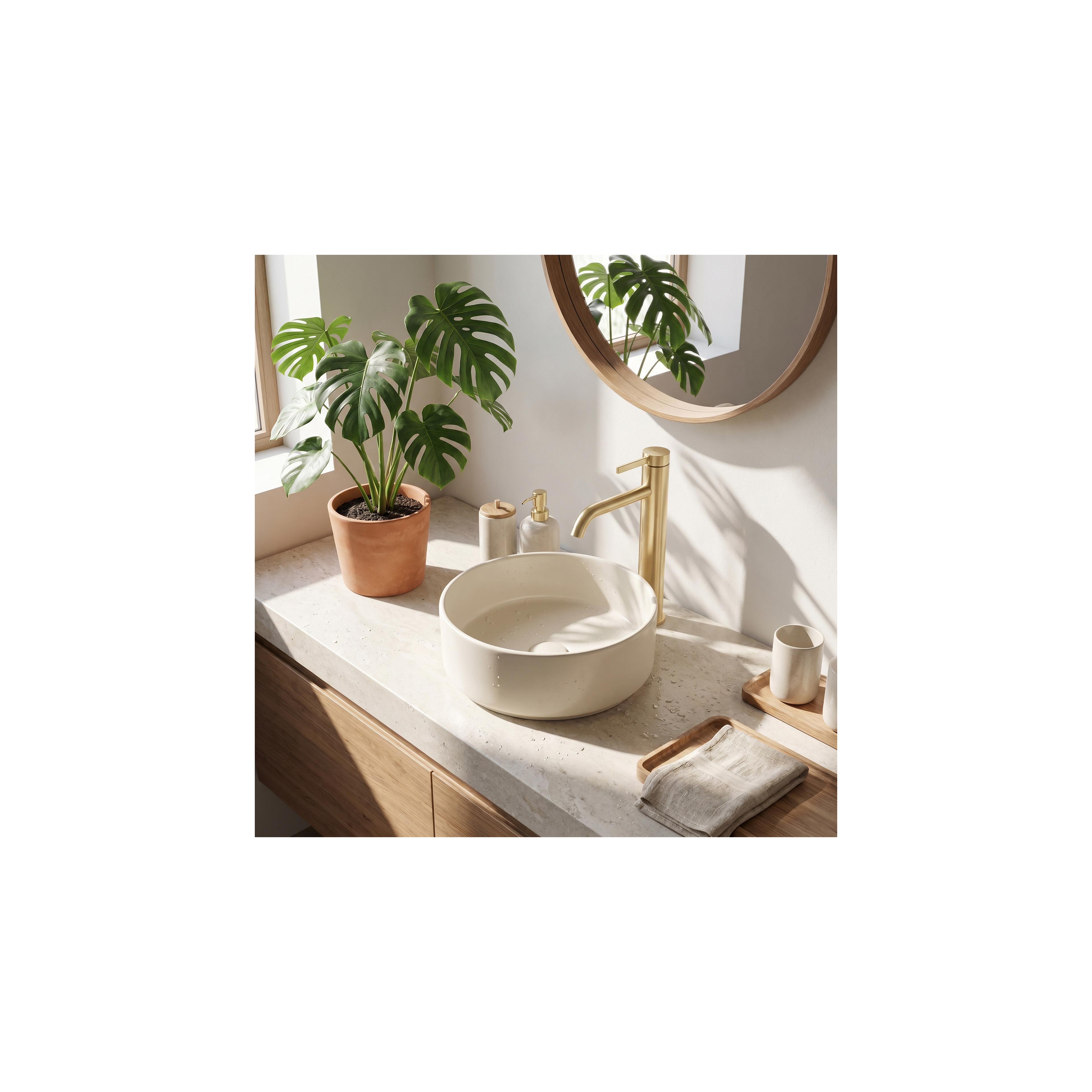 Bathroom faucet Rea Rivo Brush Gold