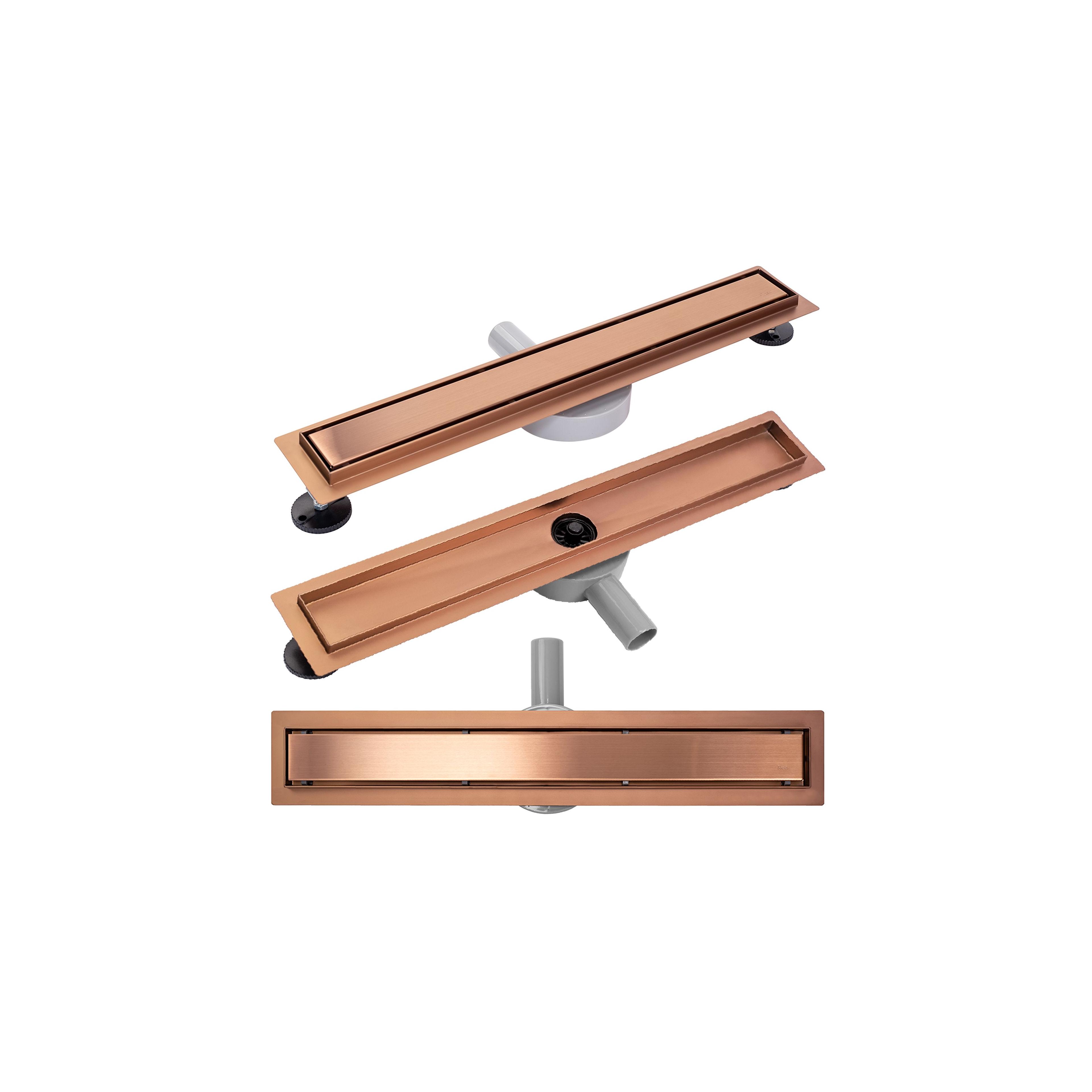 Duschrinne Rea Pure Neo brushed copper 70