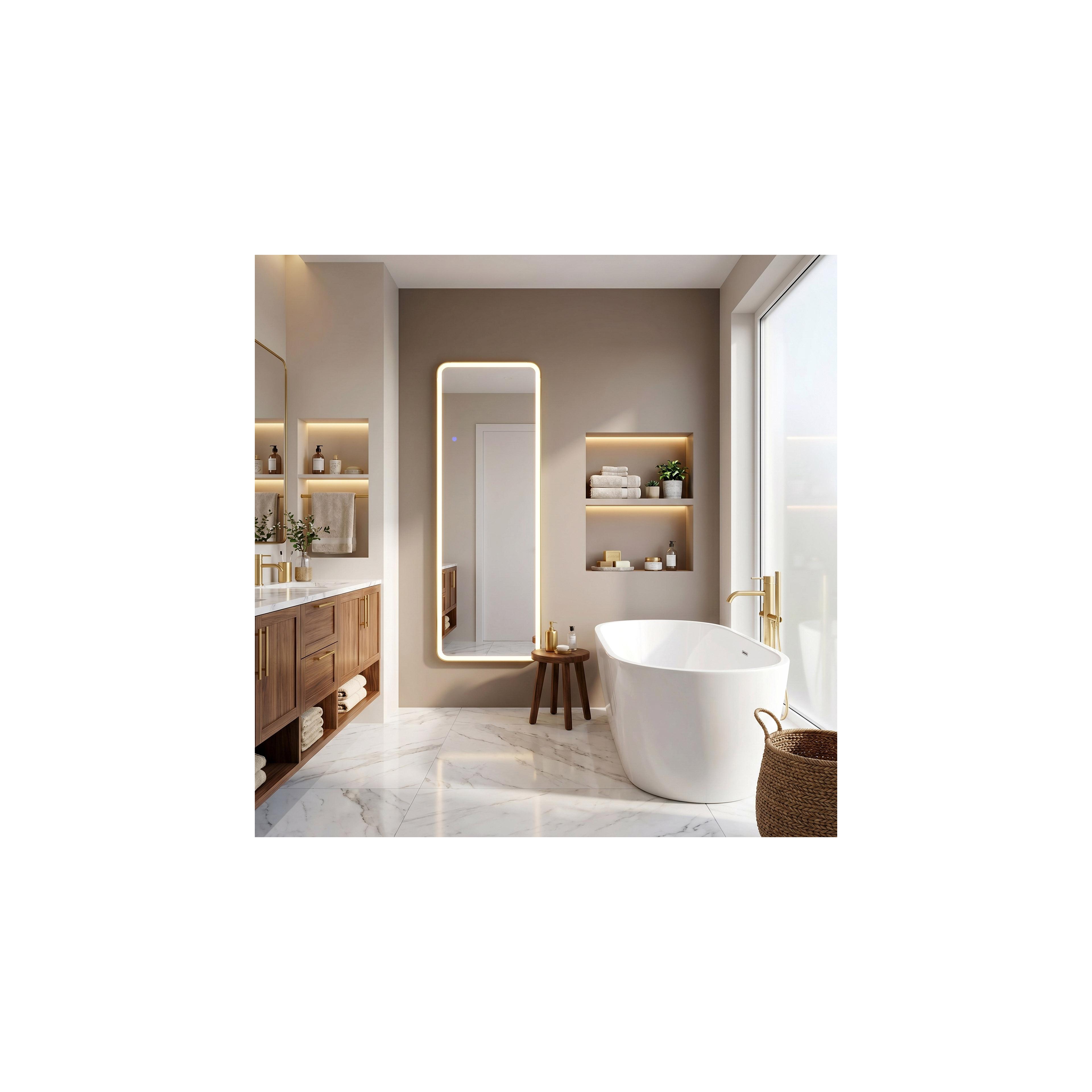 Spiegel LED Classico 50x160cm Brush Gold