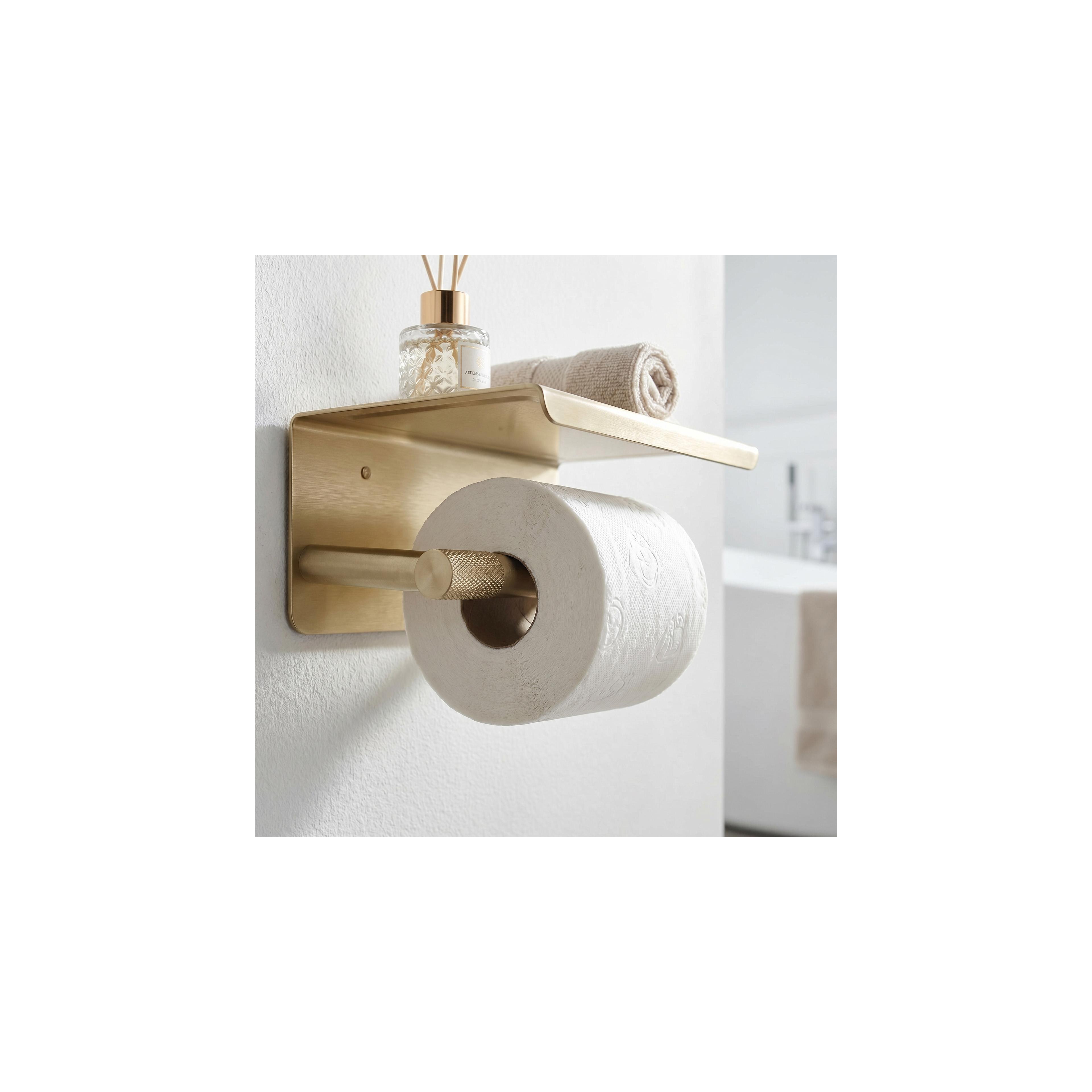 Toilettenpapierhalter mit Ablage 6613 Modern Gold Brush