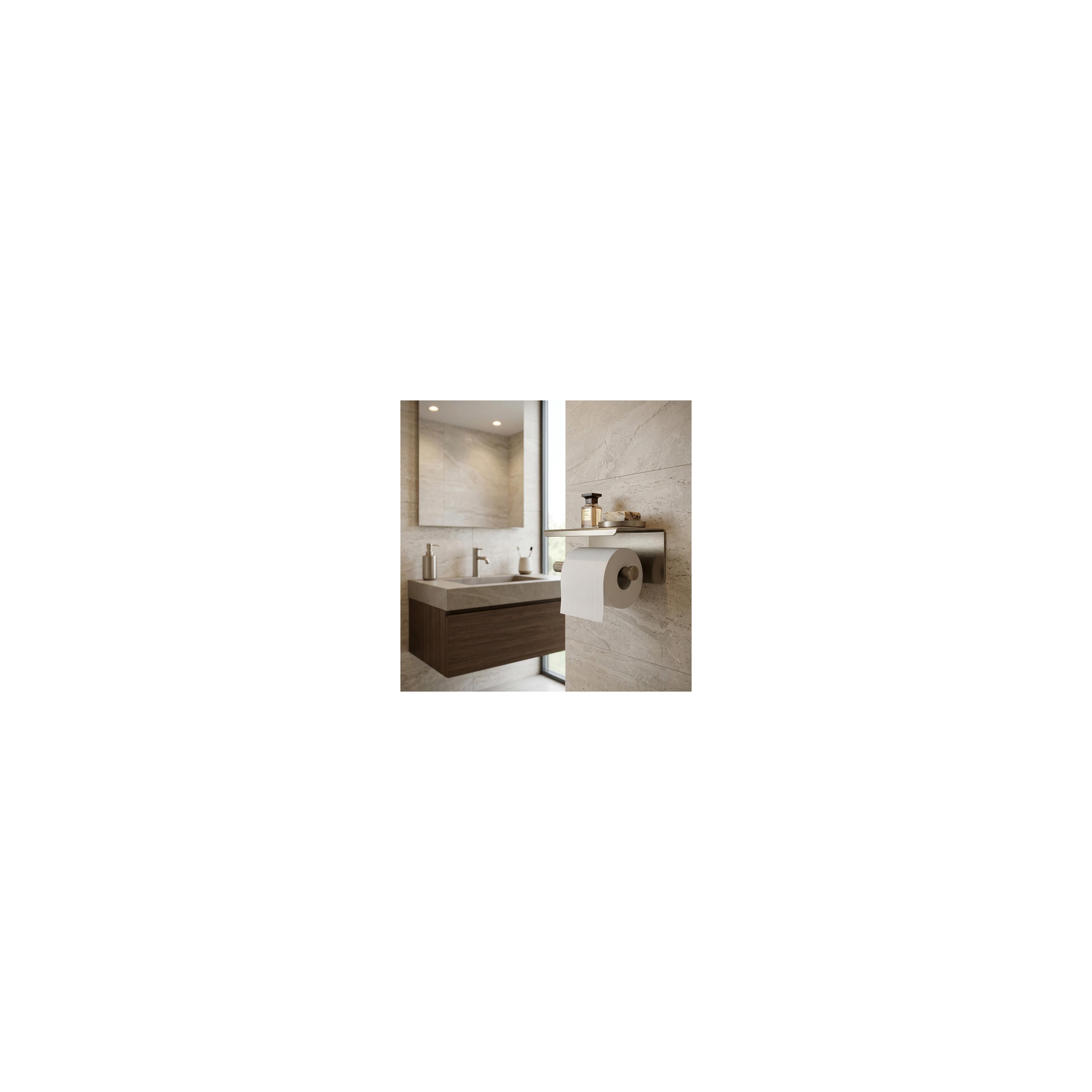 Toilettenpapierhalter mit Ablage 6613 Modern Nickel Brush