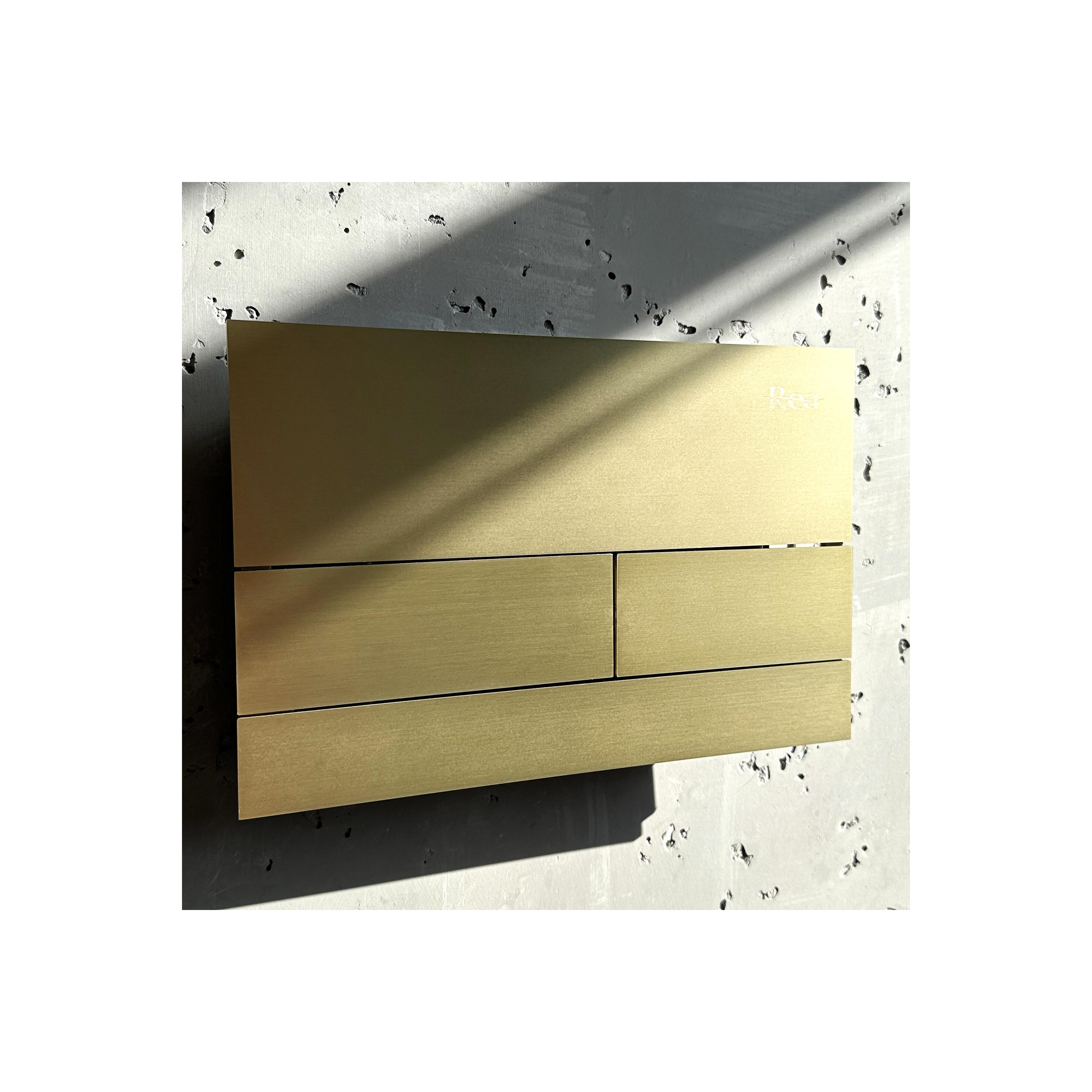 WC öblítő gomb Rea T K011A-Q és Slim 024N Gold Brush