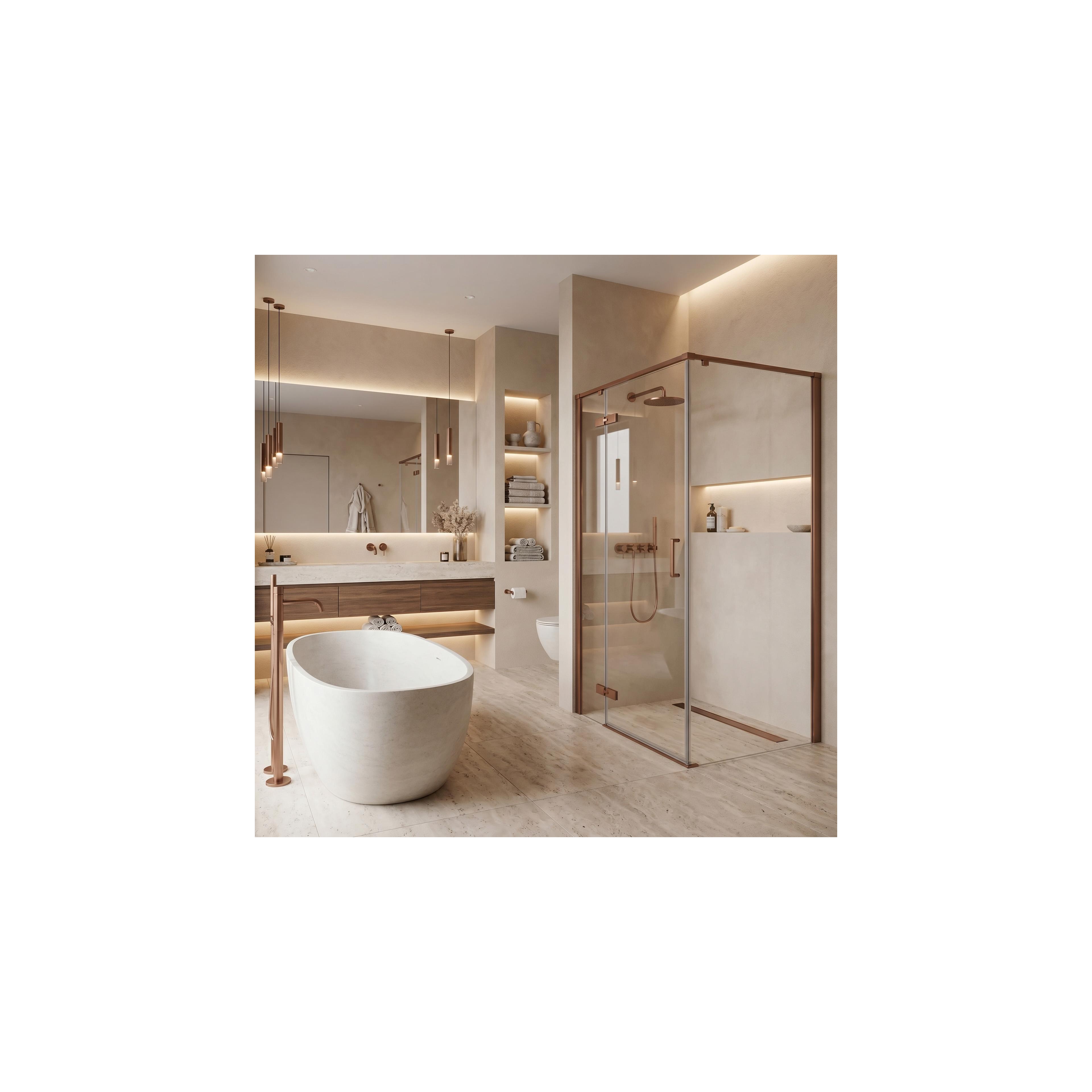Duschkabine Rea Bruno 100x80 Brush Copper