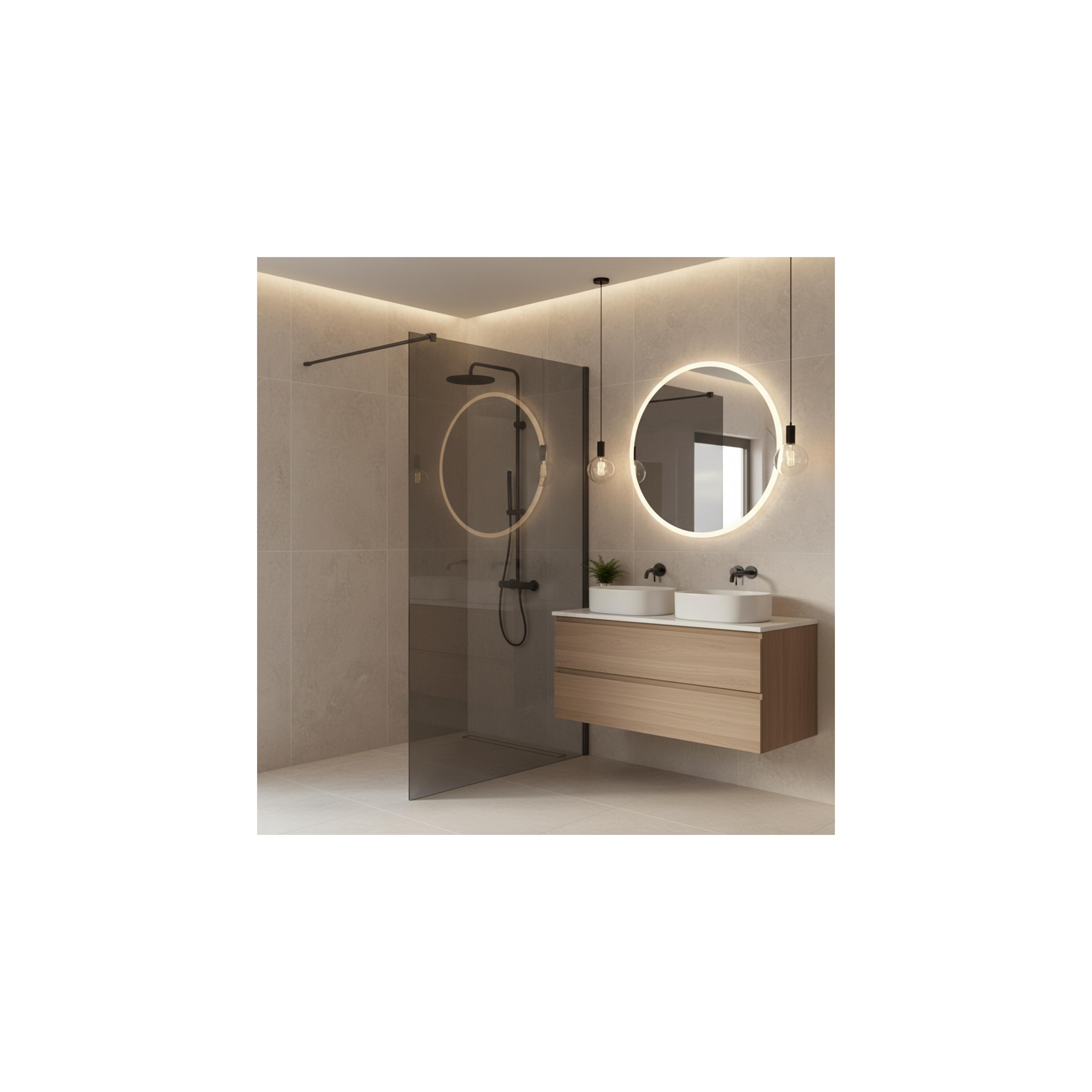 Duschwand Rea Flexi Grey / Titan 100