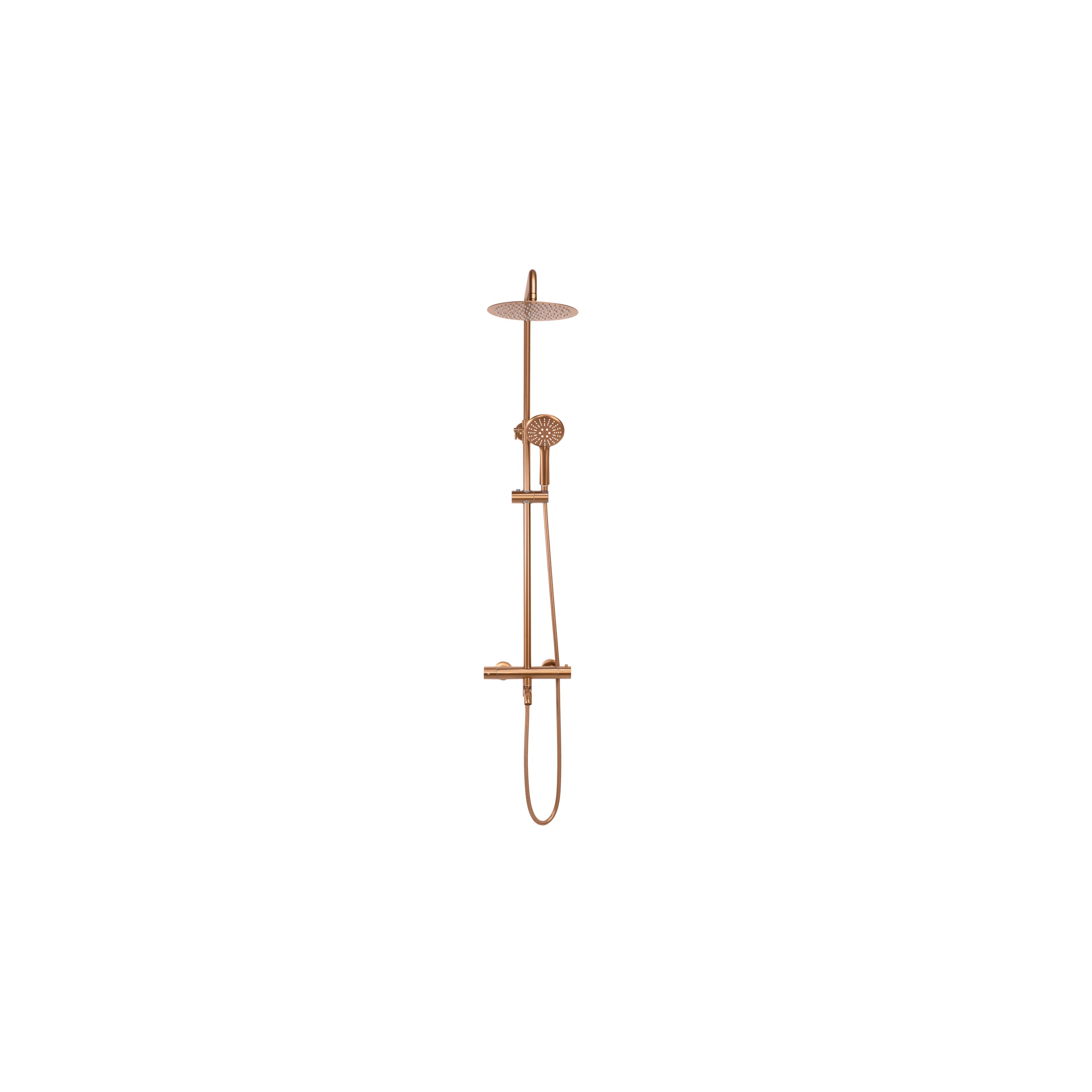 Kit de douche avec thermostat REA Lungo Copper Brush