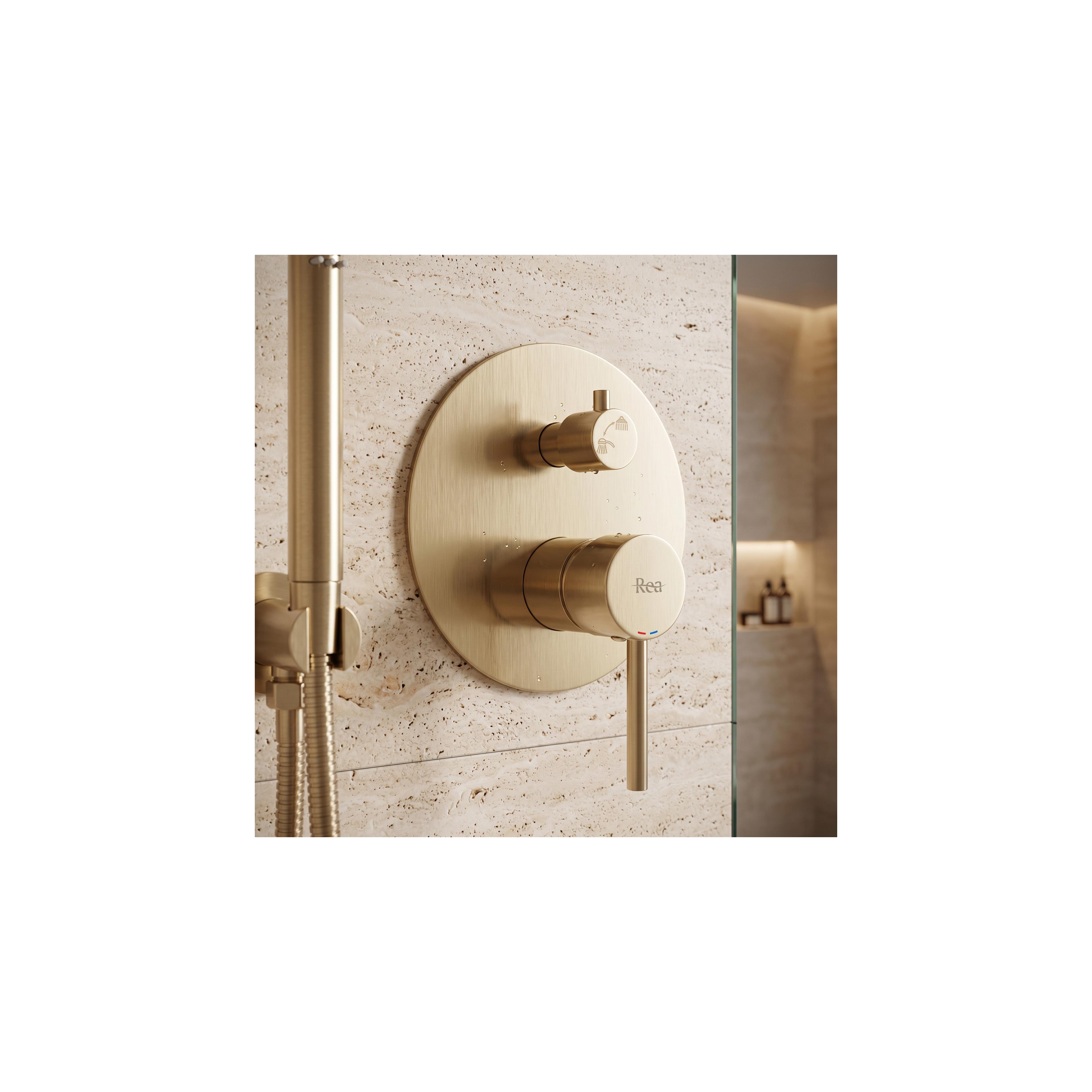 Unterputz Duschset REA Lungo Gold Matt + BOX